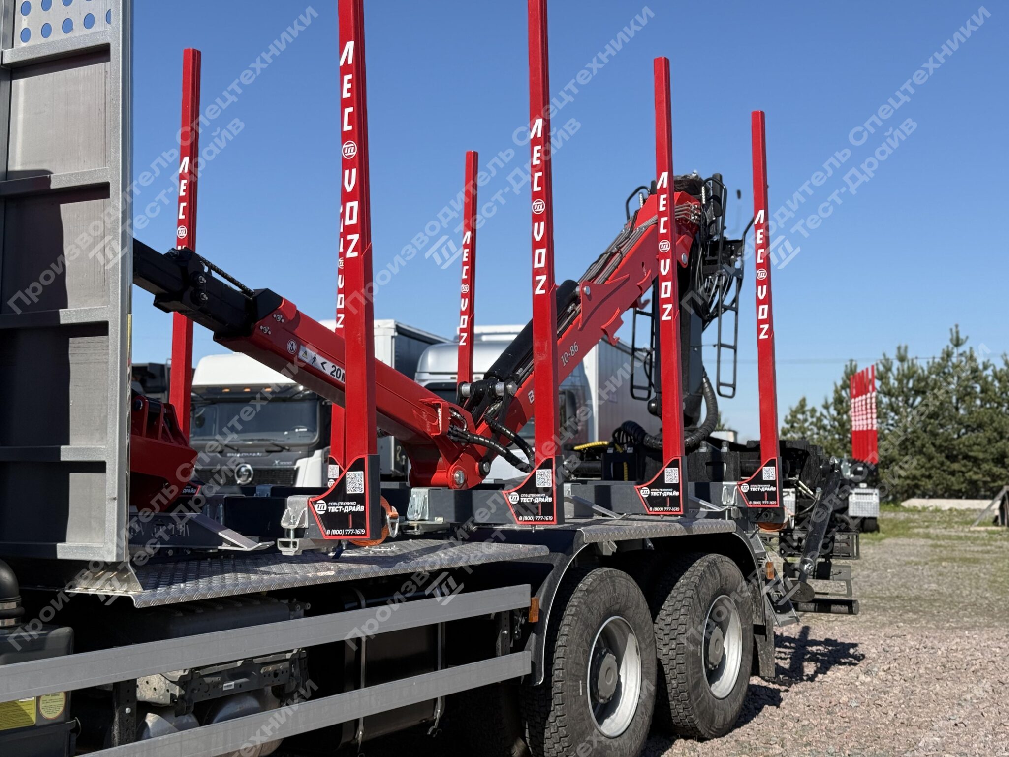 Сортиментовоз MAN TGX 33.540 6x4 с ГМУ VM10L86 и площадкой ЛЕСОVОZ Фото №7