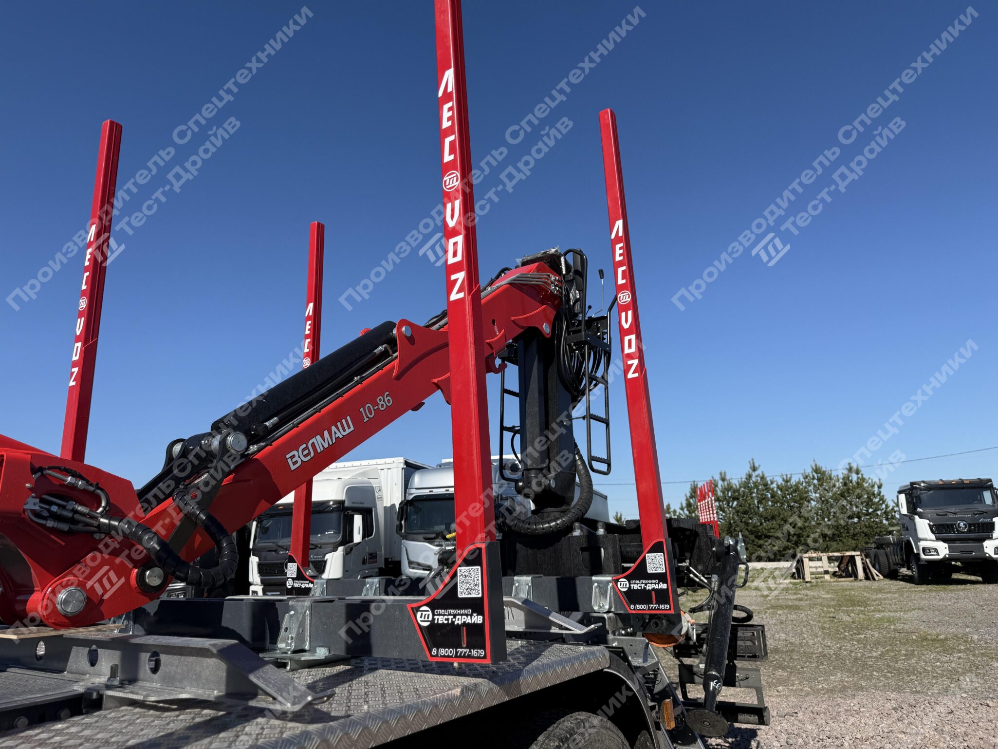 Сортиментовоз MAN TGX 33.540 6x4 с ГМУ VM10L86 и площадкой ЛЕСОVОZ Фото №8