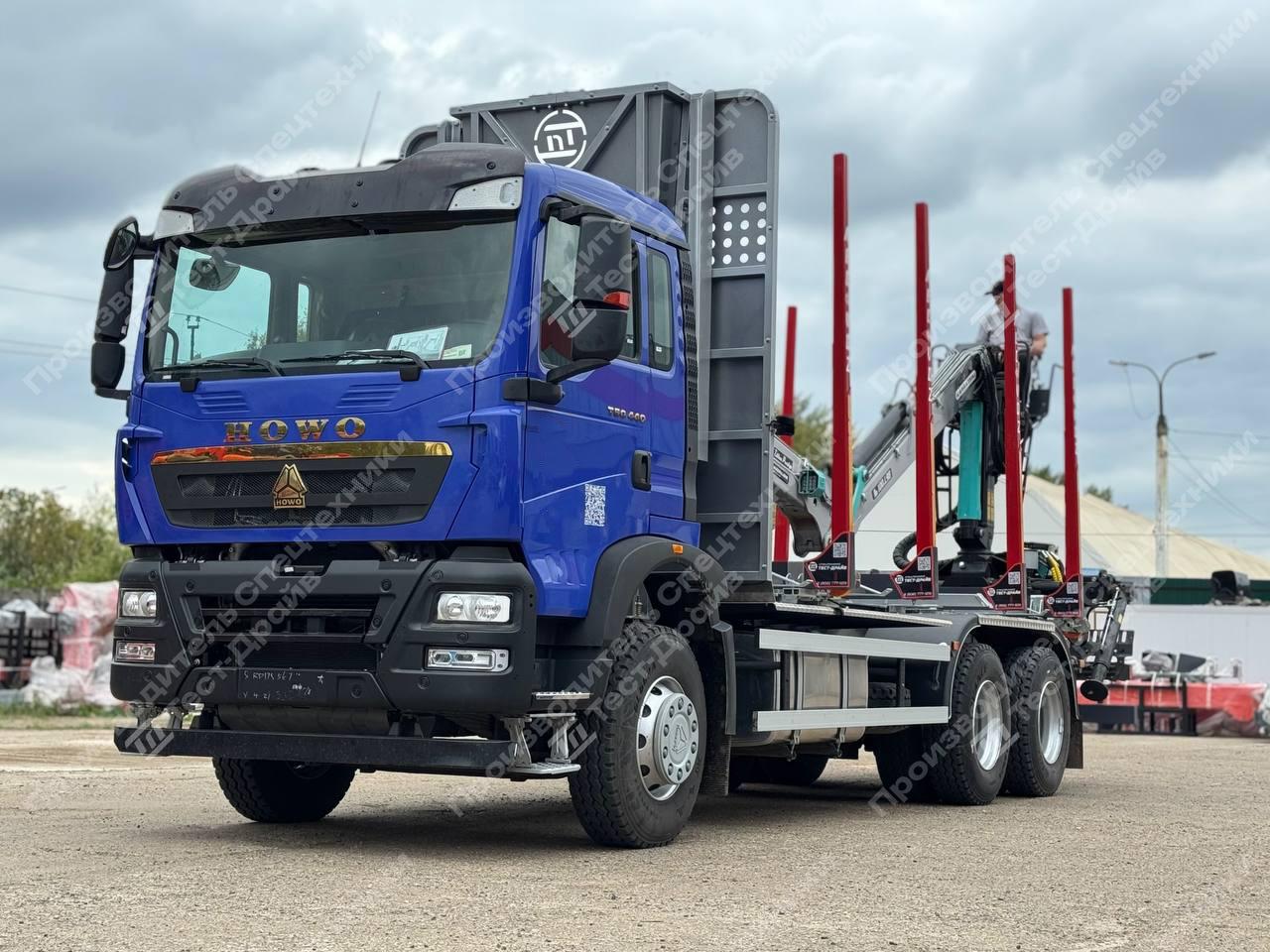 Сортиментовоз HOWO 6x4 с ГМУ ICARBAZZOLI IB 100 L98 и площадкой ЛЕСОVOZ Фото №7