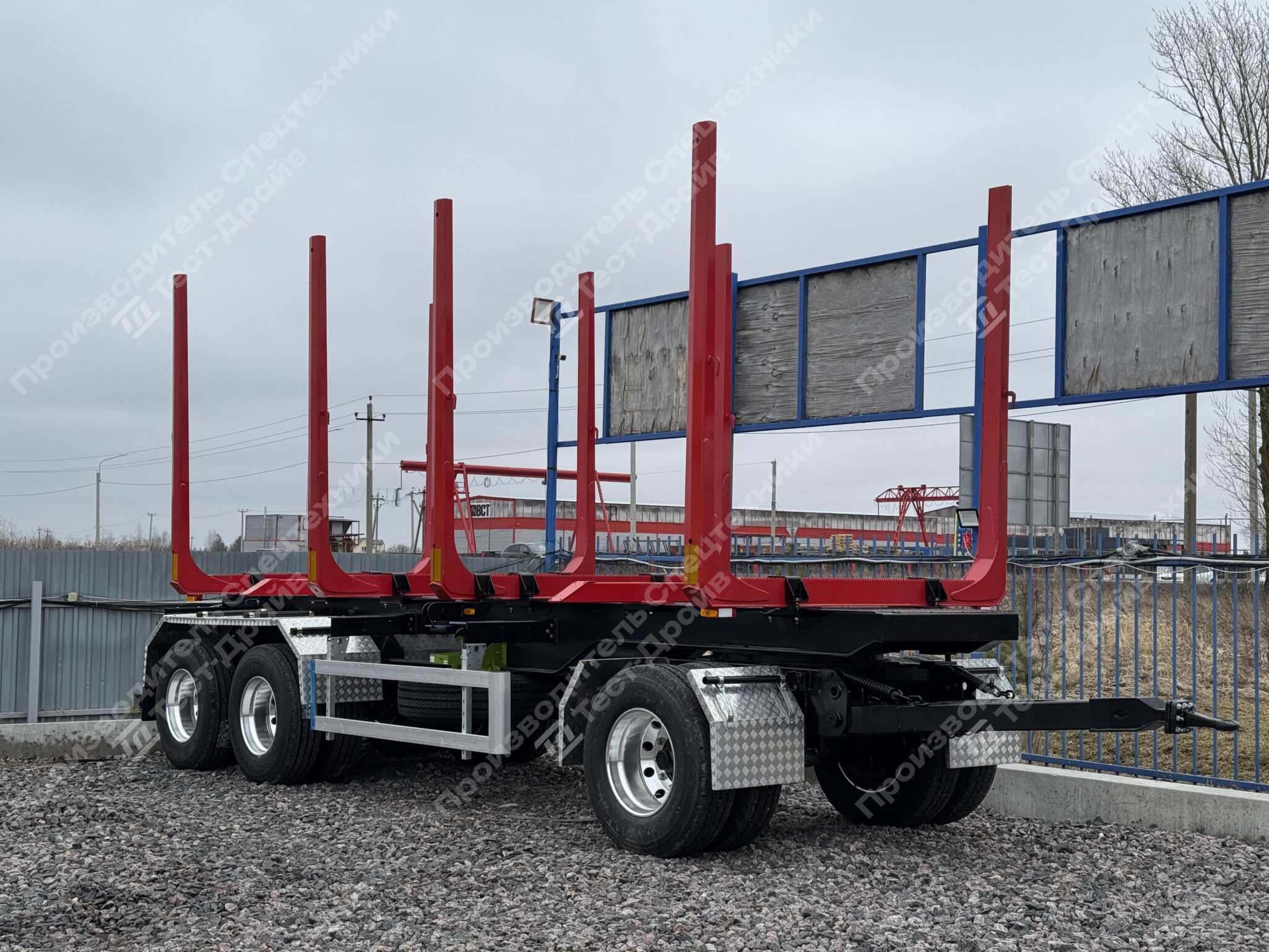 Прицеп сортиментовоз ТК ТД трехосный - 4 неразборных коника Фото №2