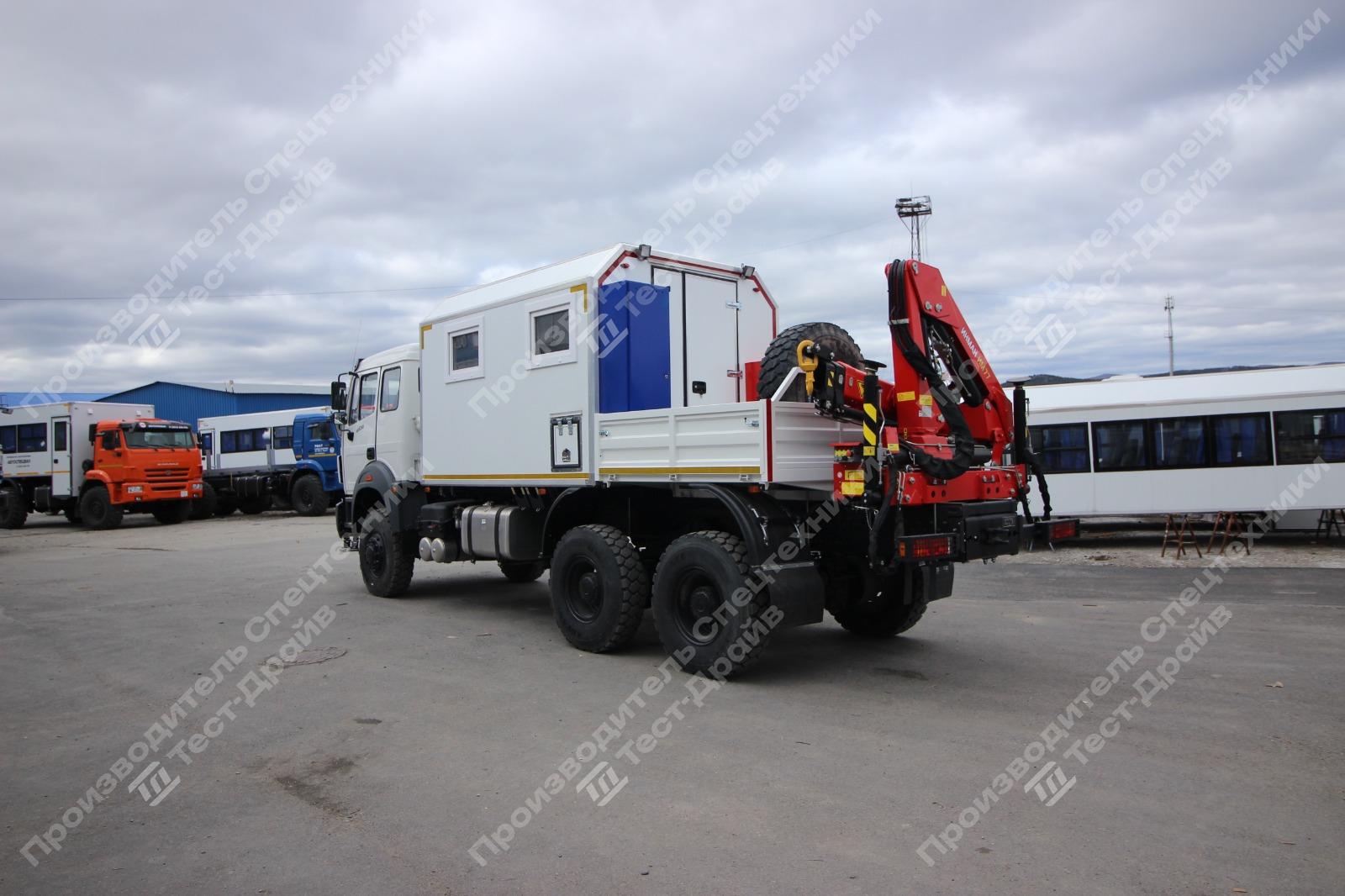 ПАРМ Beiben BBTR 2643 6x6 с КМУ Инман ИМ 77 Фото №3