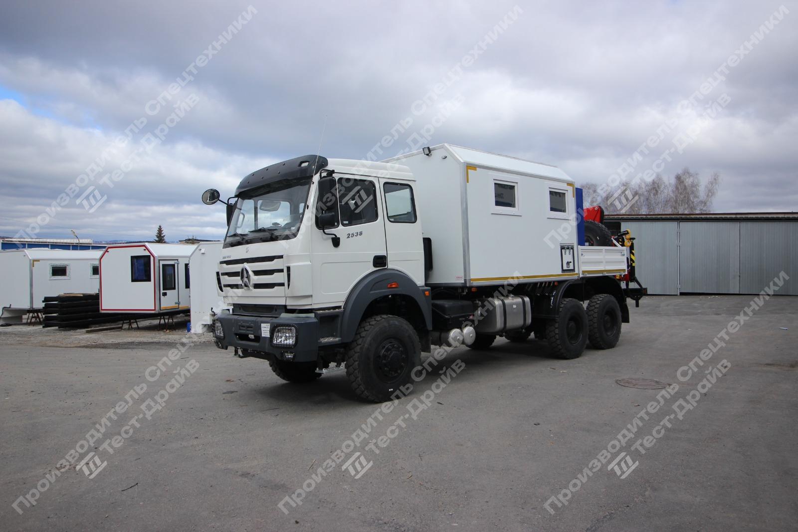 ПАРМ Beiben BBTR 2643 6x6 с КМУ Инман ИМ 77 Фото №4