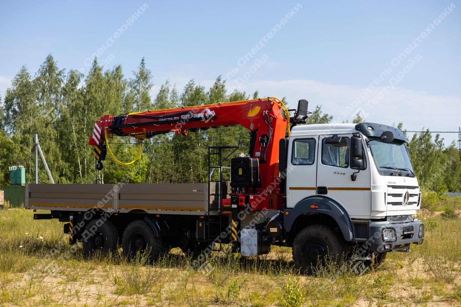 Бортовой Beiben 2538LA 6x6 с КМУ SunHunk S2506 Фото №13