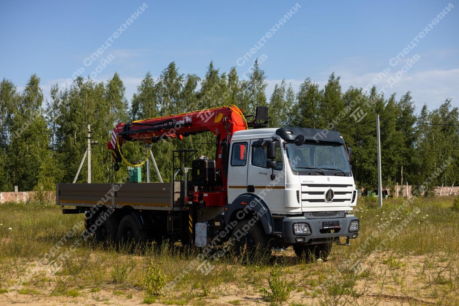 Бортовой Beiben 2538LA 6x6 с КМУ SunHunk S2506 Фото №11