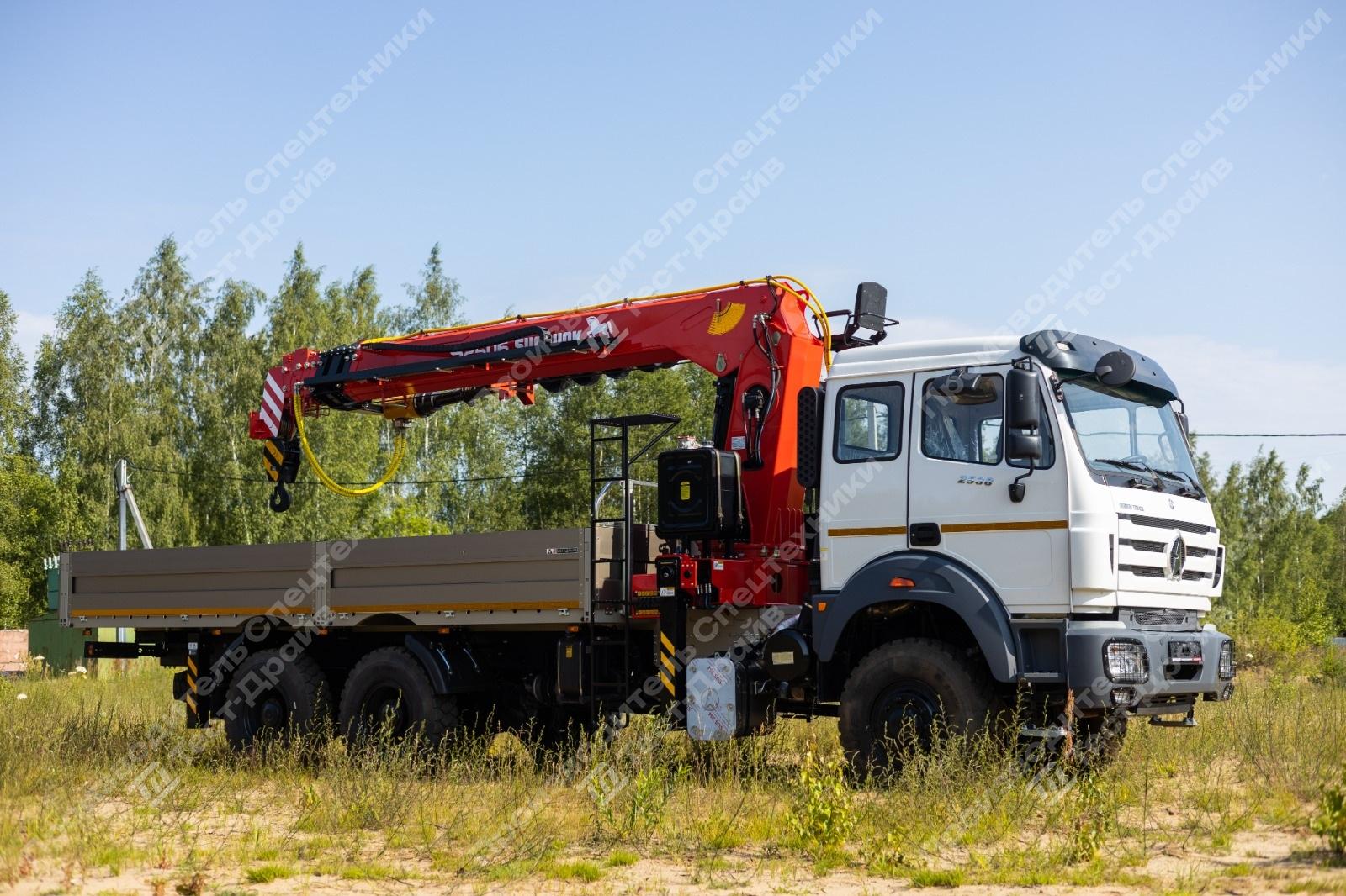 Бортовой Beiben 2538LA 6x6 с КМУ SunHunk S2506 Фото №14