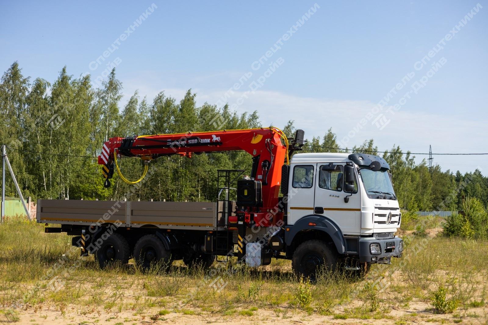 Бортовой Beiben 2538LA 6x6 с КМУ SunHunk S2506 Фото №15