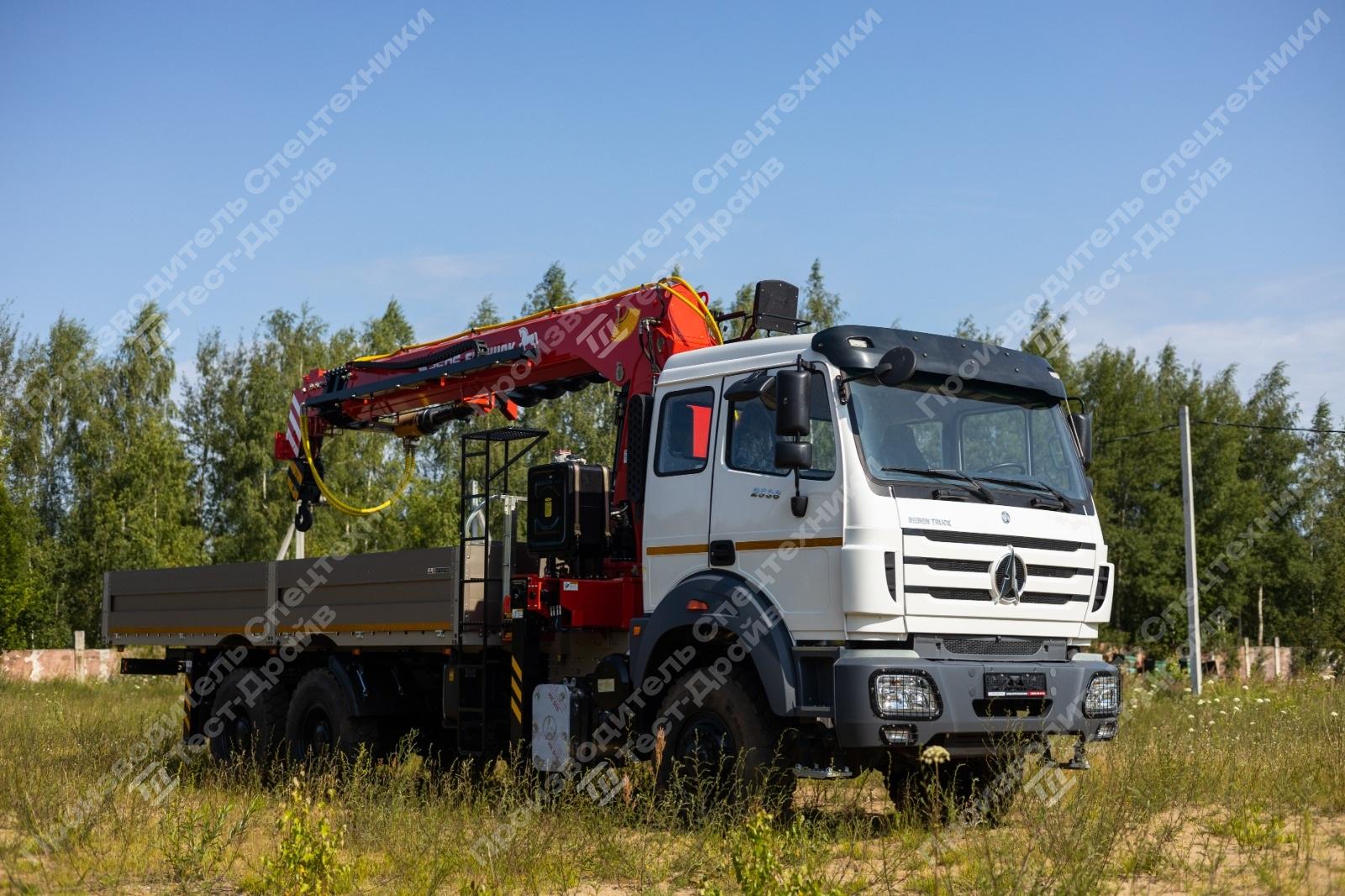 Бортовой Beiben 2538LA 6x6 с КМУ SunHunk S2506 Фото №18