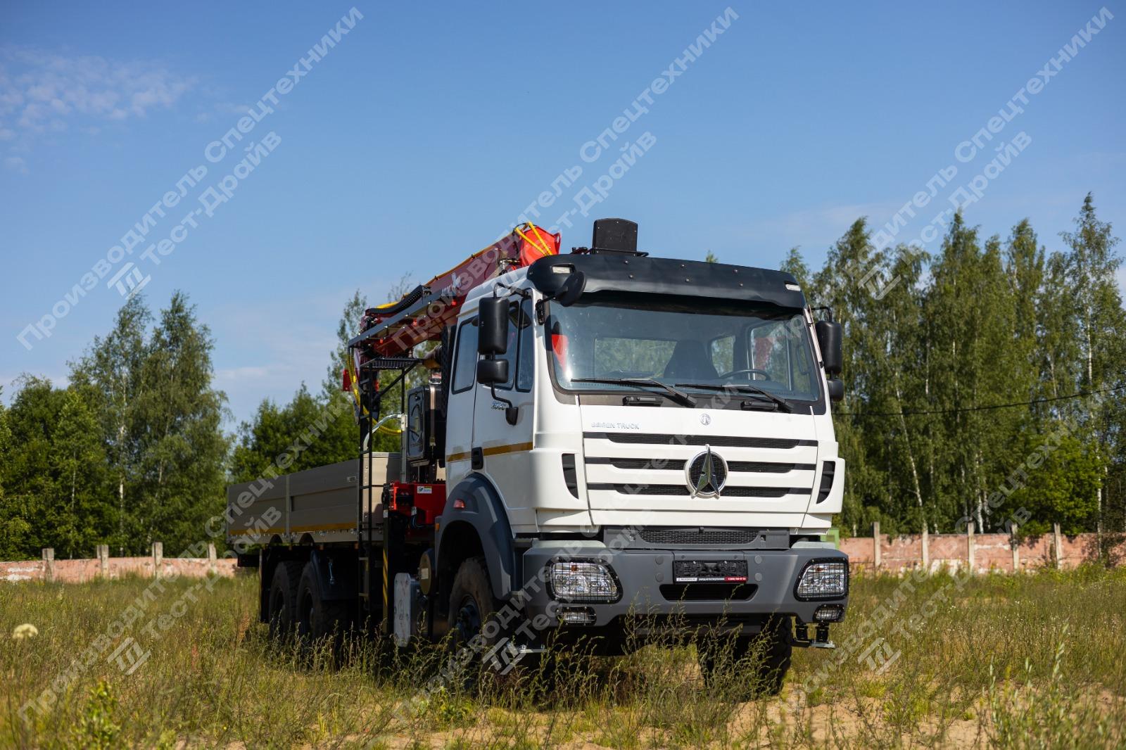 Бортовой Beiben 2538LA 6x6 с КМУ SunHunk S2506 Фото №54