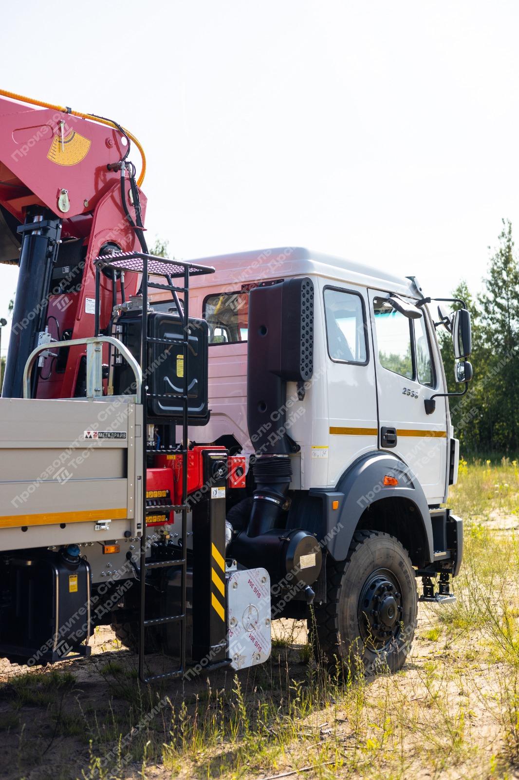 Бортовой Beiben 2538LA 6x6 с КМУ SunHunk S2506 Фото №32