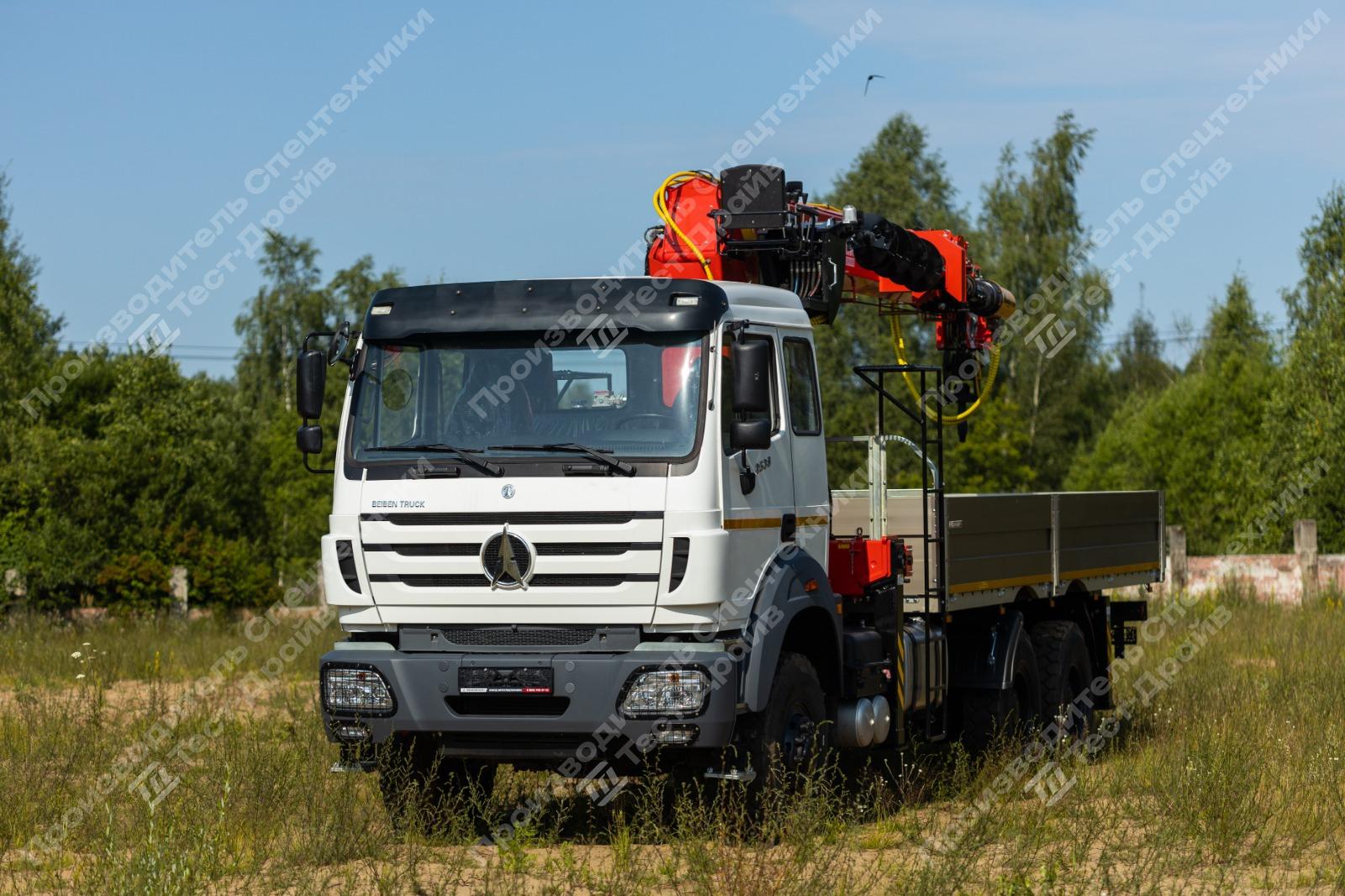 Бортовой Beiben 2538LA 6x6 с КМУ SunHunk S2506 Фото №57