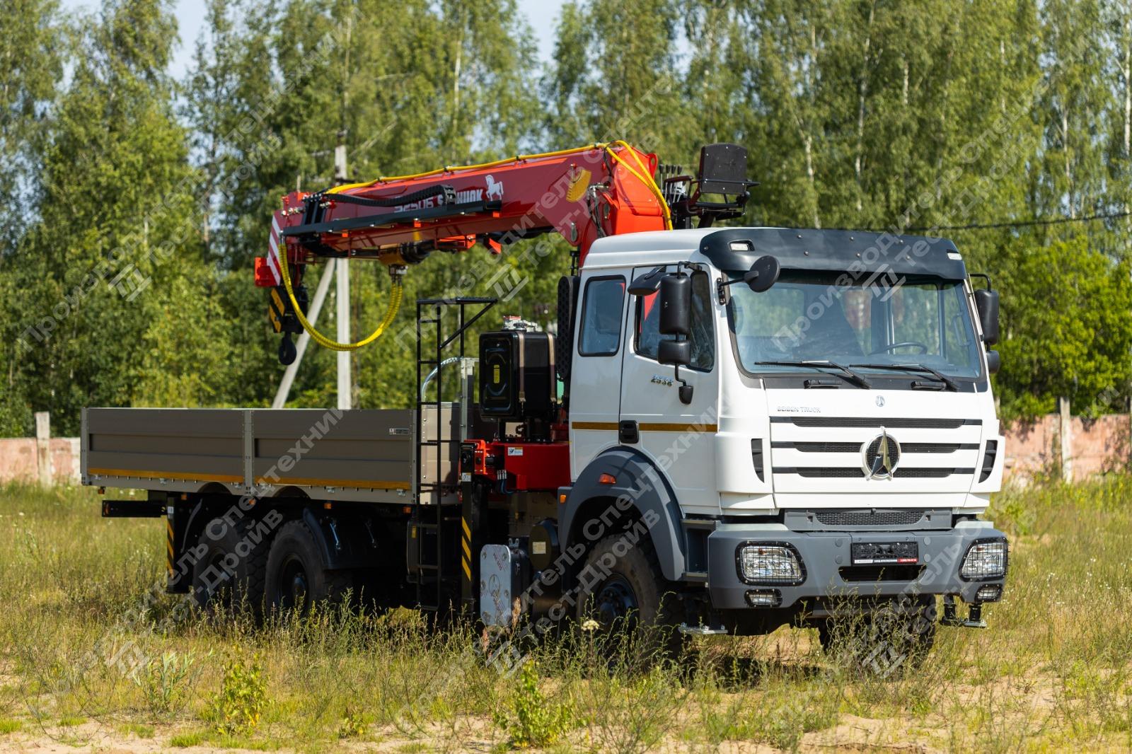 Бортовой Beiben 2538LA 6x6 с КМУ SunHunk S2506 Фото №58