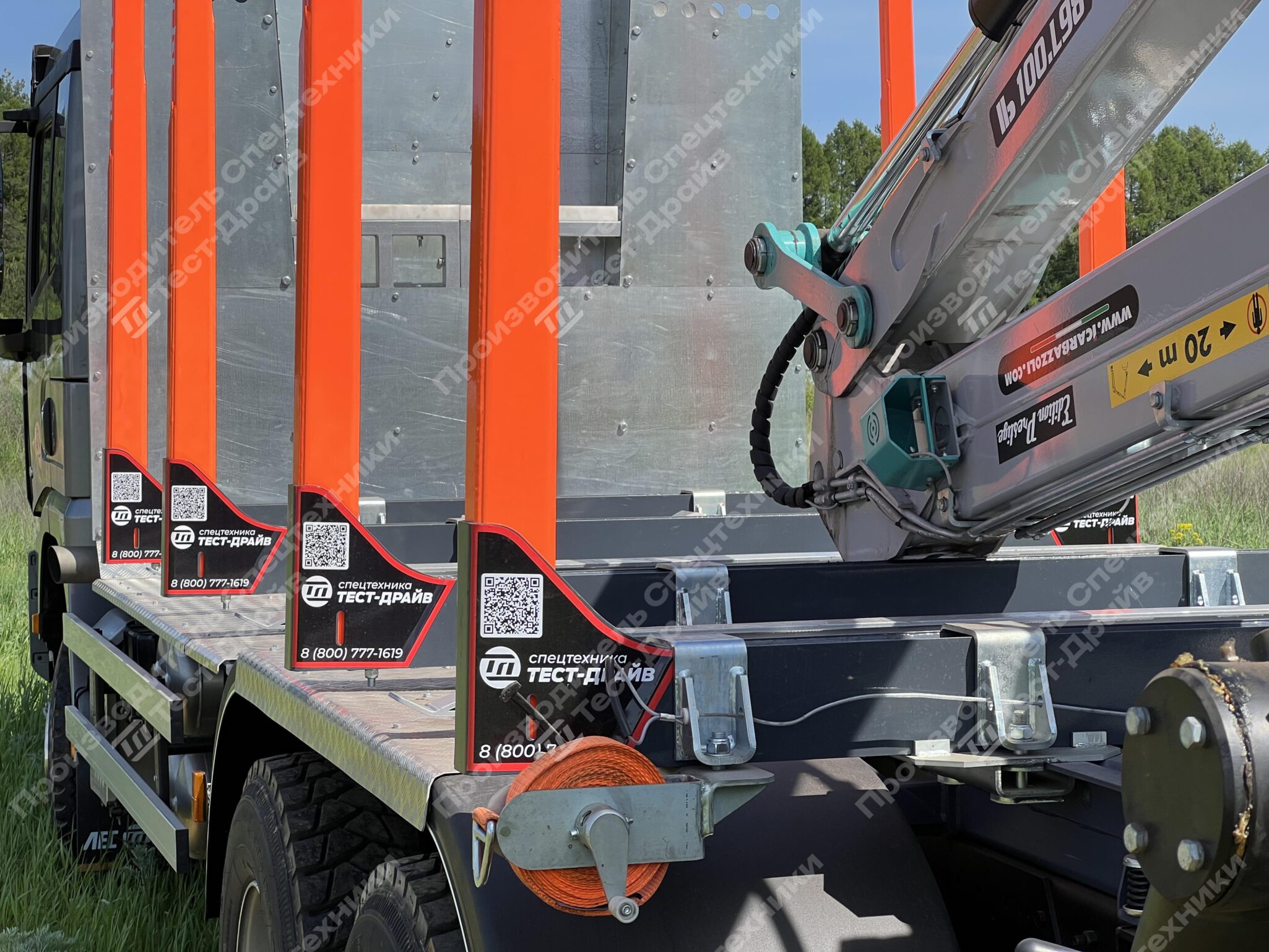 Сортиментовоз VOLVO 6х4 с ГМУ ICARBAZZOLI IB 100 L98 и площадкой ЛЕСОVОZ Фото №7