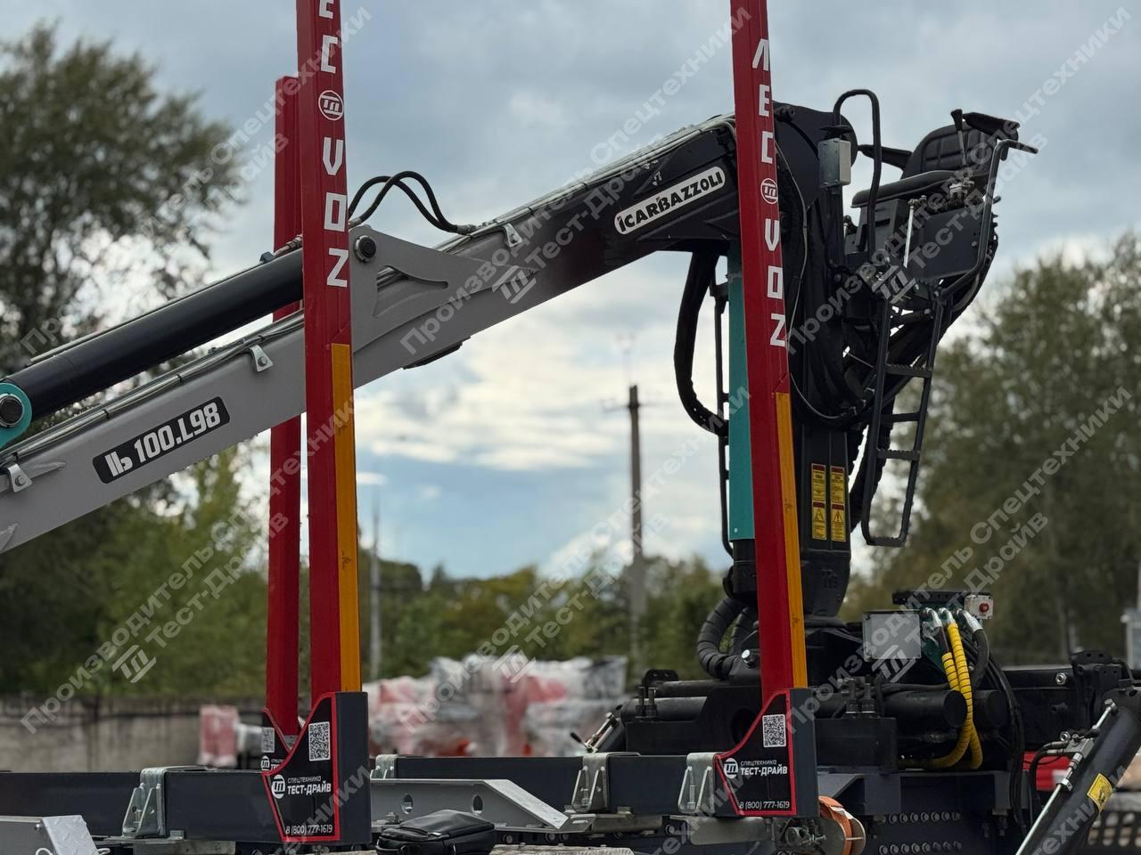 Сортиментовоз HOWO 6x4 с ГМУ ICARBAZZOLI IB 100 L98 и площадкой ЛЕСОVOZ Фото №34