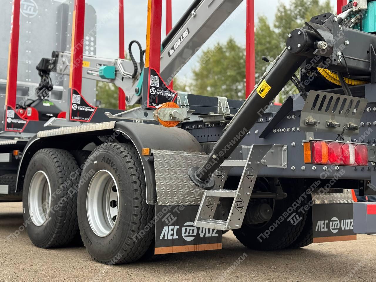 Сортиментовоз HOWO 6x4 с ГМУ ICARBAZZOLI IB 100 L98 и площадкой ЛЕСОVOZ Фото №22