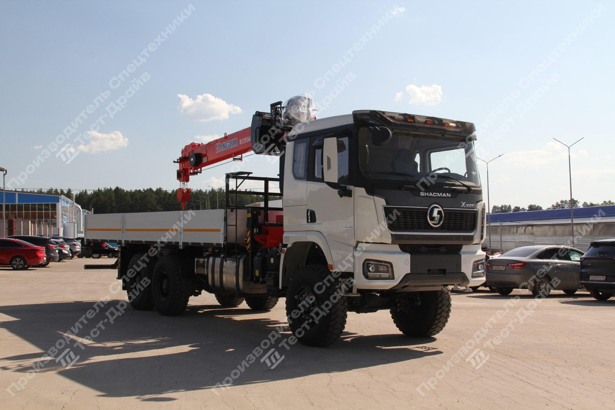 Бортовой Shacman X3000 6x6 с КМУ Kangilm KS2056 Фото №2
