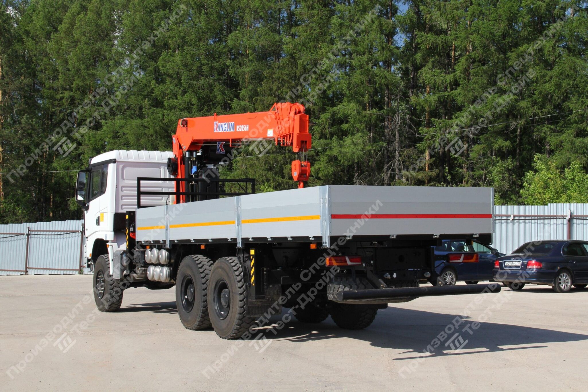 Бортовой Shacman X3000 6x6 с КМУ Kangilm KS2056 Фото №4