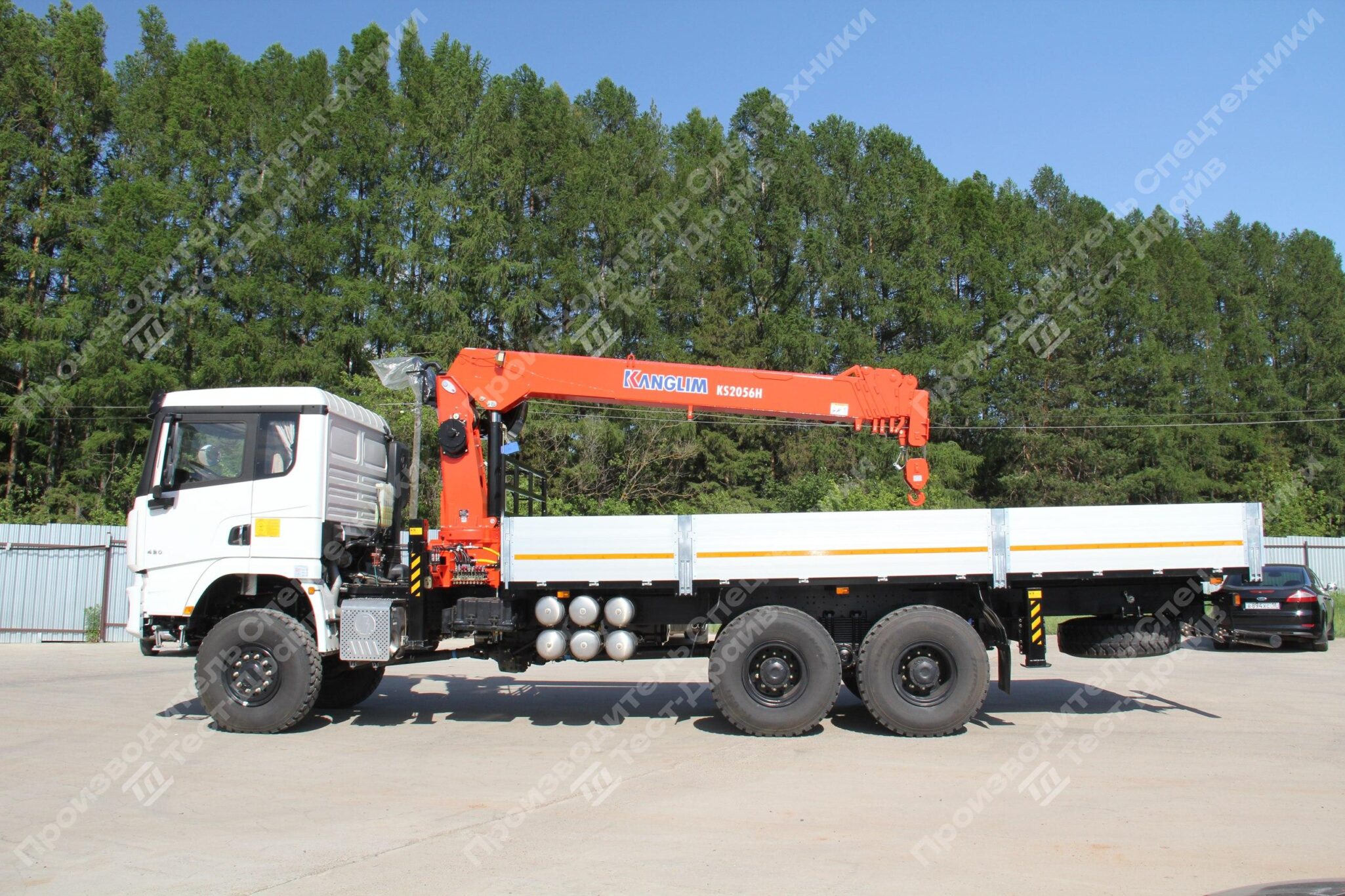 Бортовой Shacman X3000 6x6 с КМУ Kangilm KS2056 Фото №6