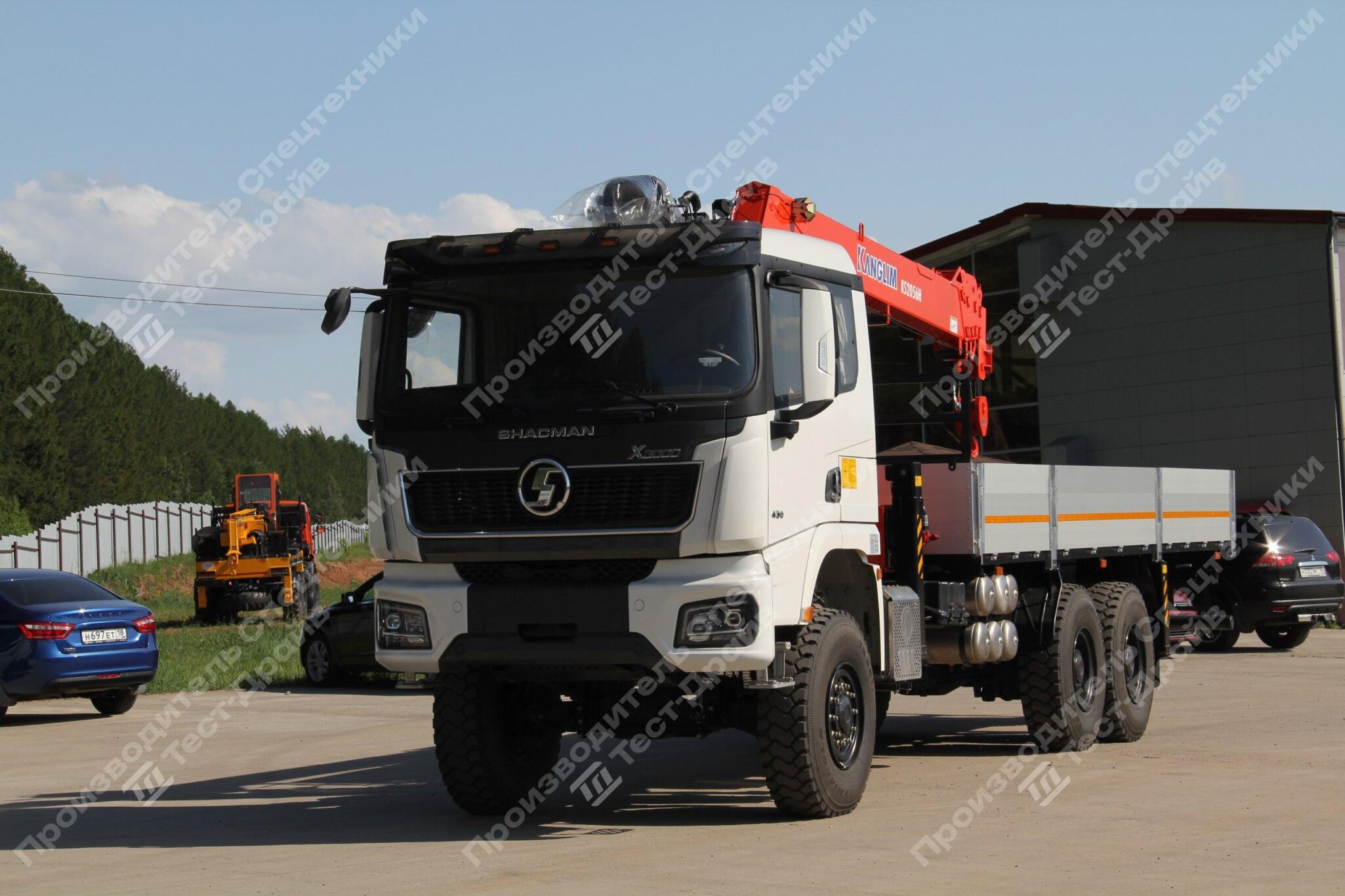 Бортовой Shacman X3000 6x6 с КМУ Kangilm KS2056 Фото №8