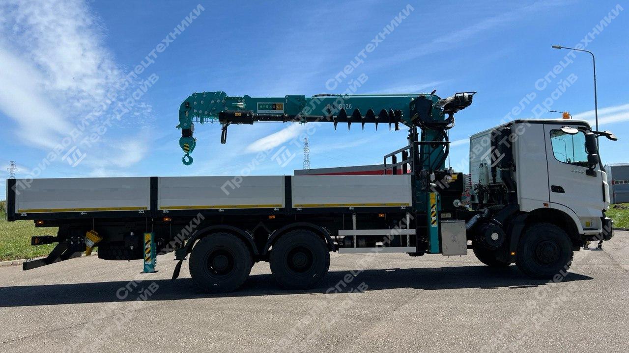 Бортовой Beiben NG80B 6x6 c КМУ HKTC HLC 8026A и буровым оборудованием Фото №3