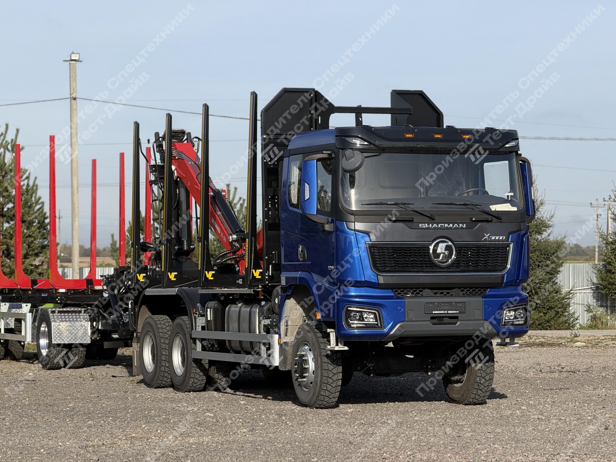Сортиментовоз Shacman X3000 6x6 с ГМУ VM10L86 Фото №4