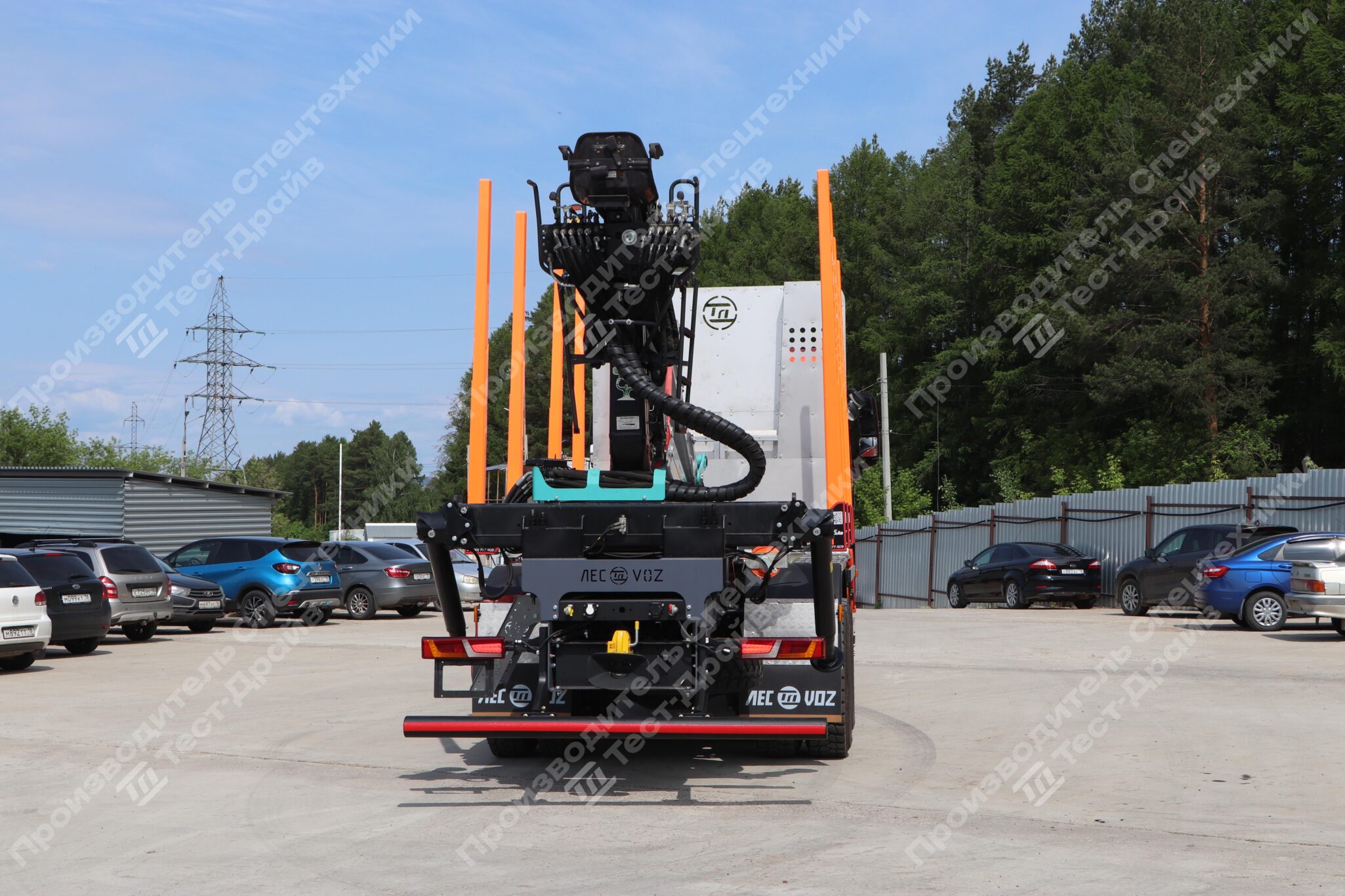 Сортиментовоз SHACMAN 6х6 с ГМУ VM10L74 и площадкой ЛЕСОVOZ Фото №18