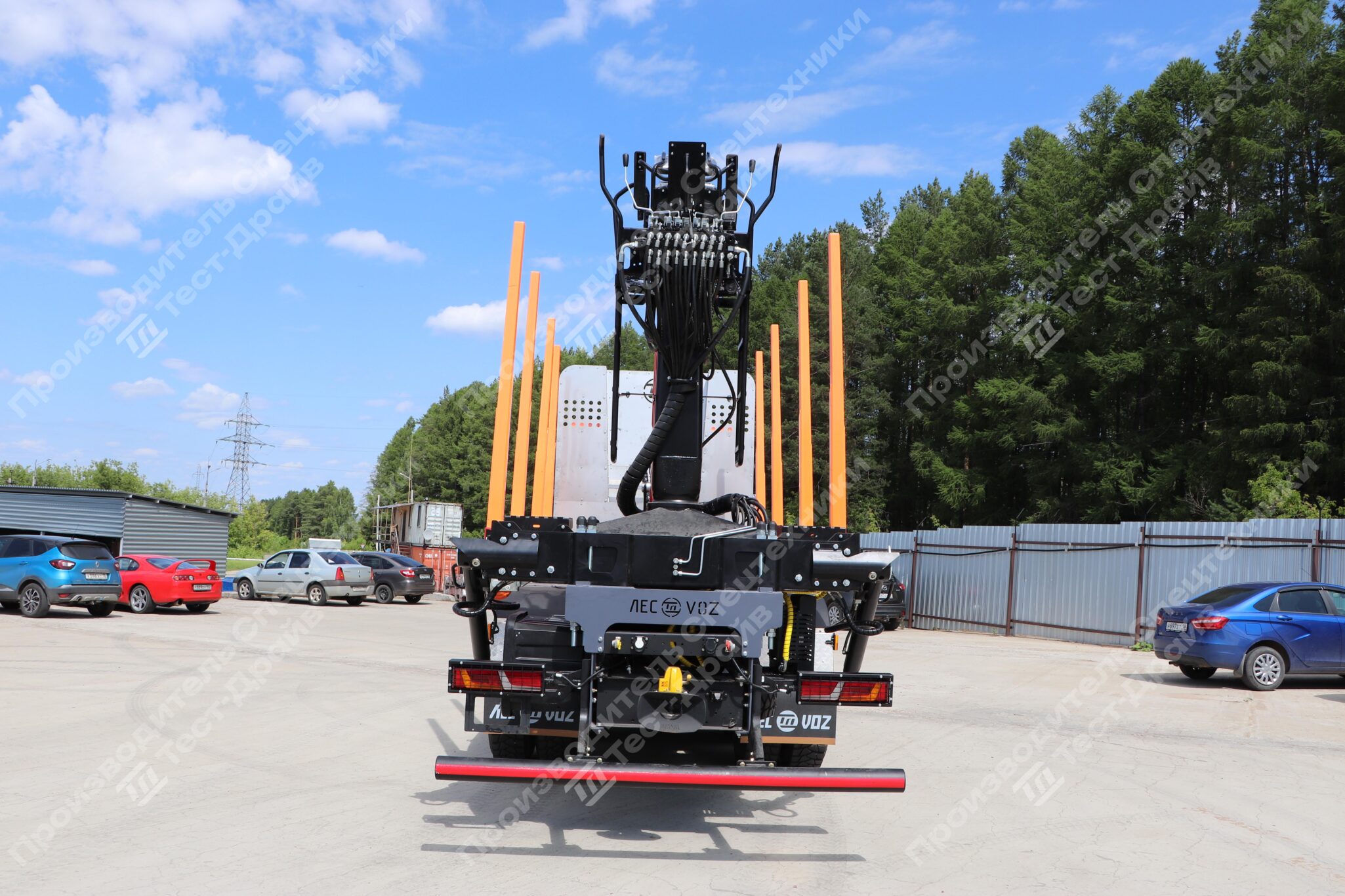 Сортиментовоз SHACMAN 6х6 с ГМУ VM10L74 и площадкой ЛЕСОVOZ Фото №14