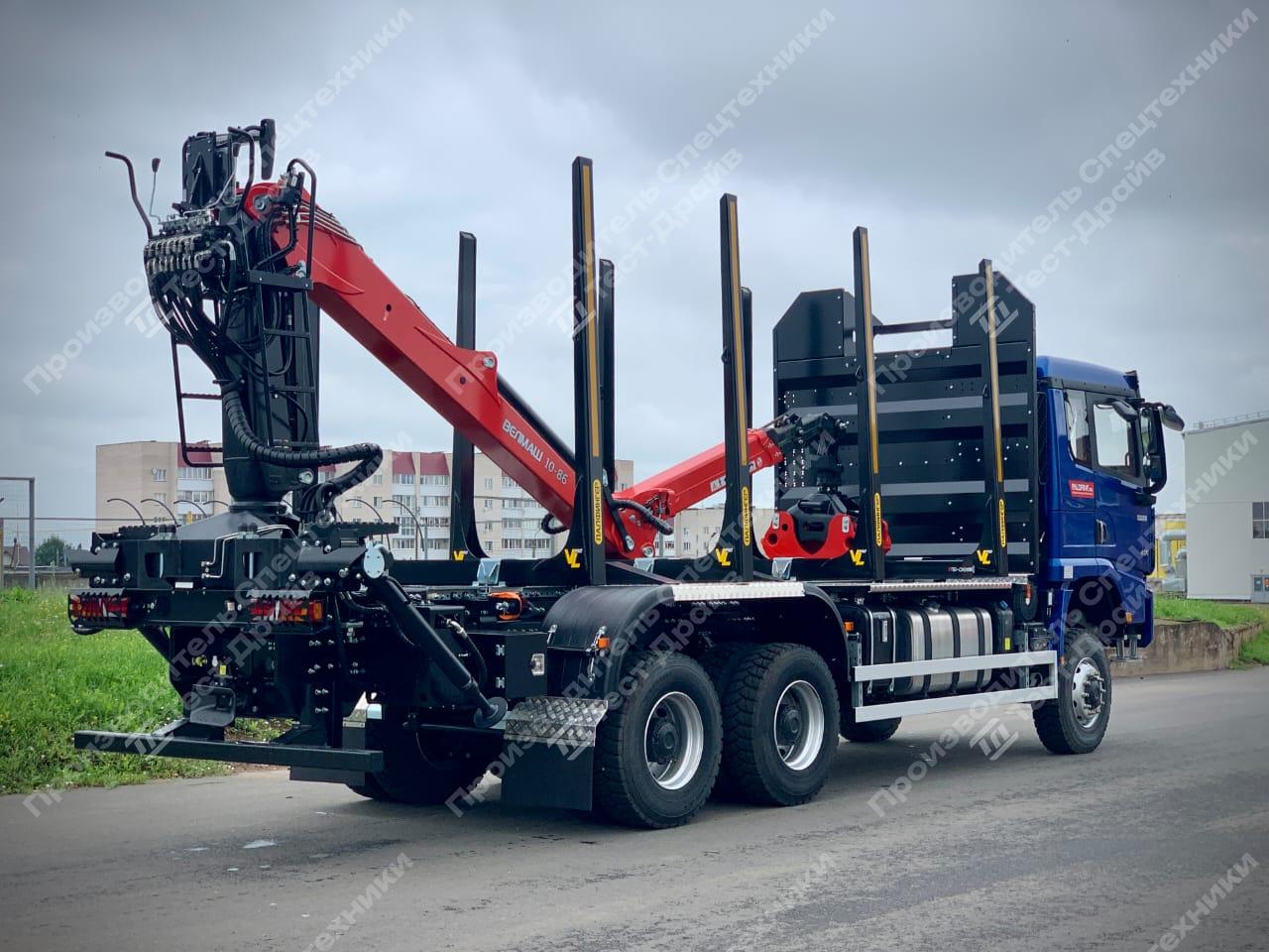 Сортиментовоз Shacman X3000 6x6 с ГМУ VM10L86 Фото №24