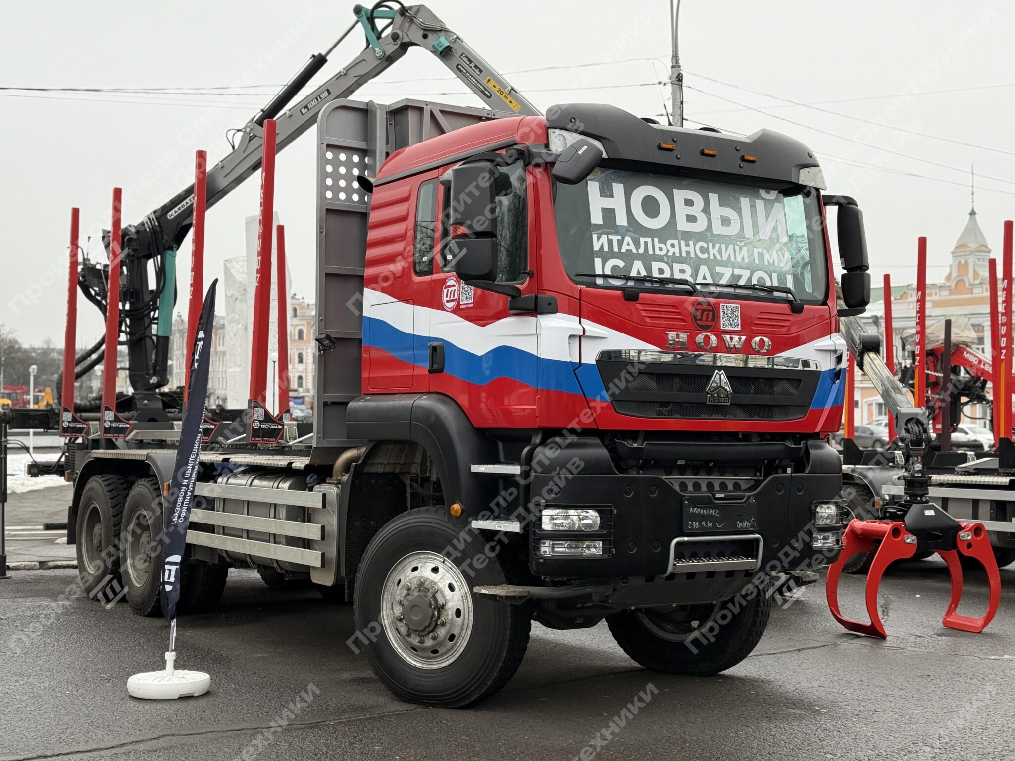 Сортиментовоз HOWO 6x6 с КМУ Icarbazzoli IB 120 L98 Фото №1