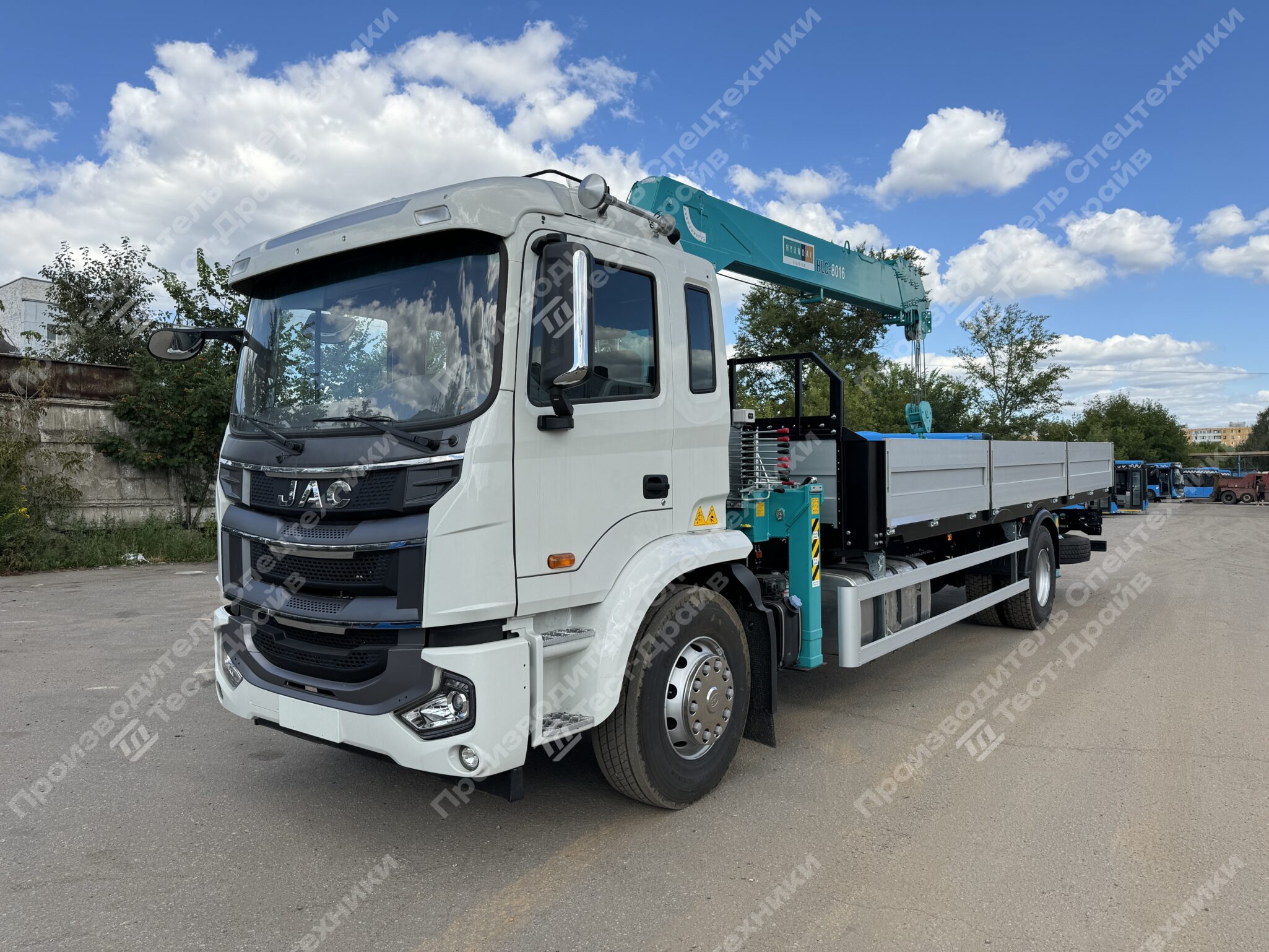 Бортовой с КМУ HKTC HLC 8016 JAC N180S 6x4 Фото №29