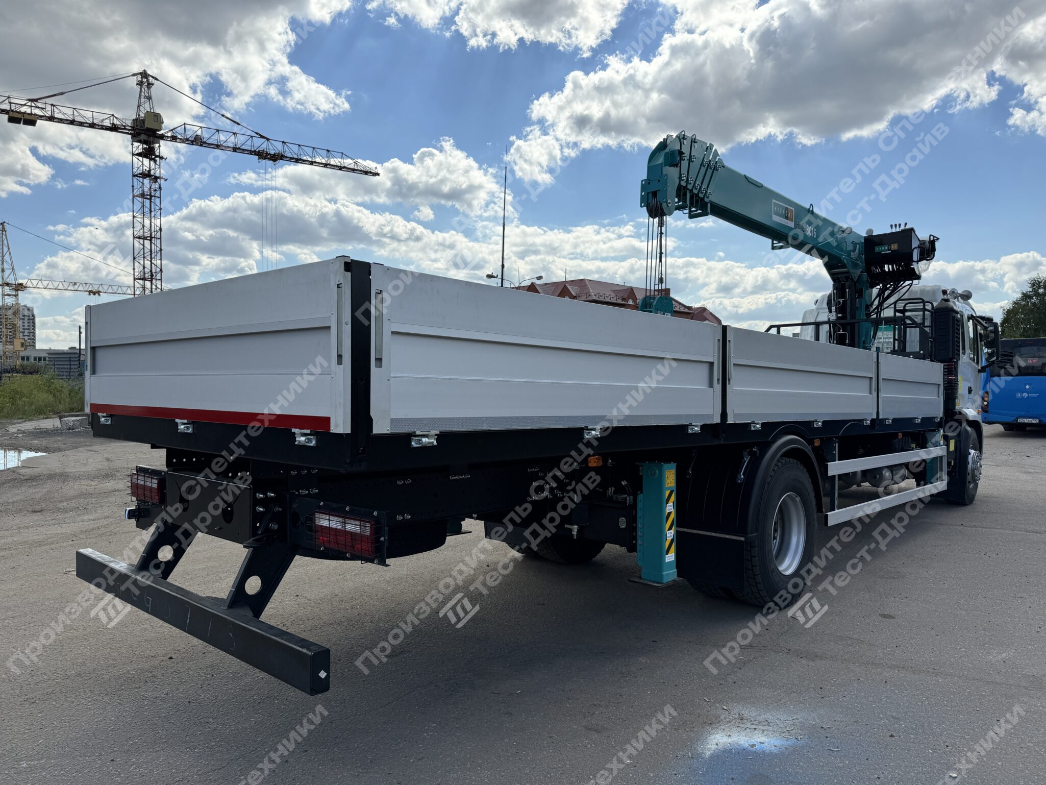 Бортовой с КМУ HKTC HLC 8016 JAC N180S 6x4 Фото №22