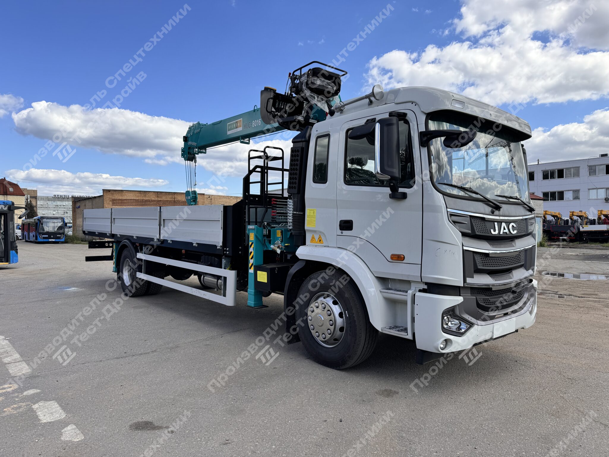 Бортовой с КМУ HKTC HLC 8016 JAC N180S 6x4 Фото №18