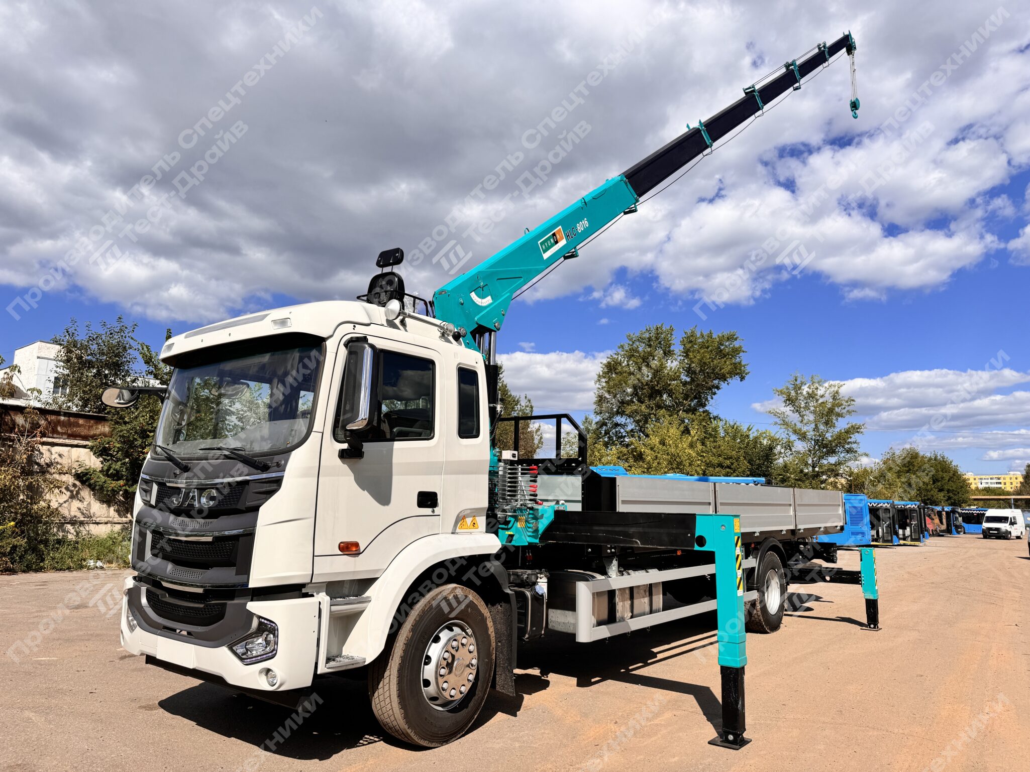 Бортовой с КМУ HKTC HLC 8016 JAC N180S 6x4 Фото №10