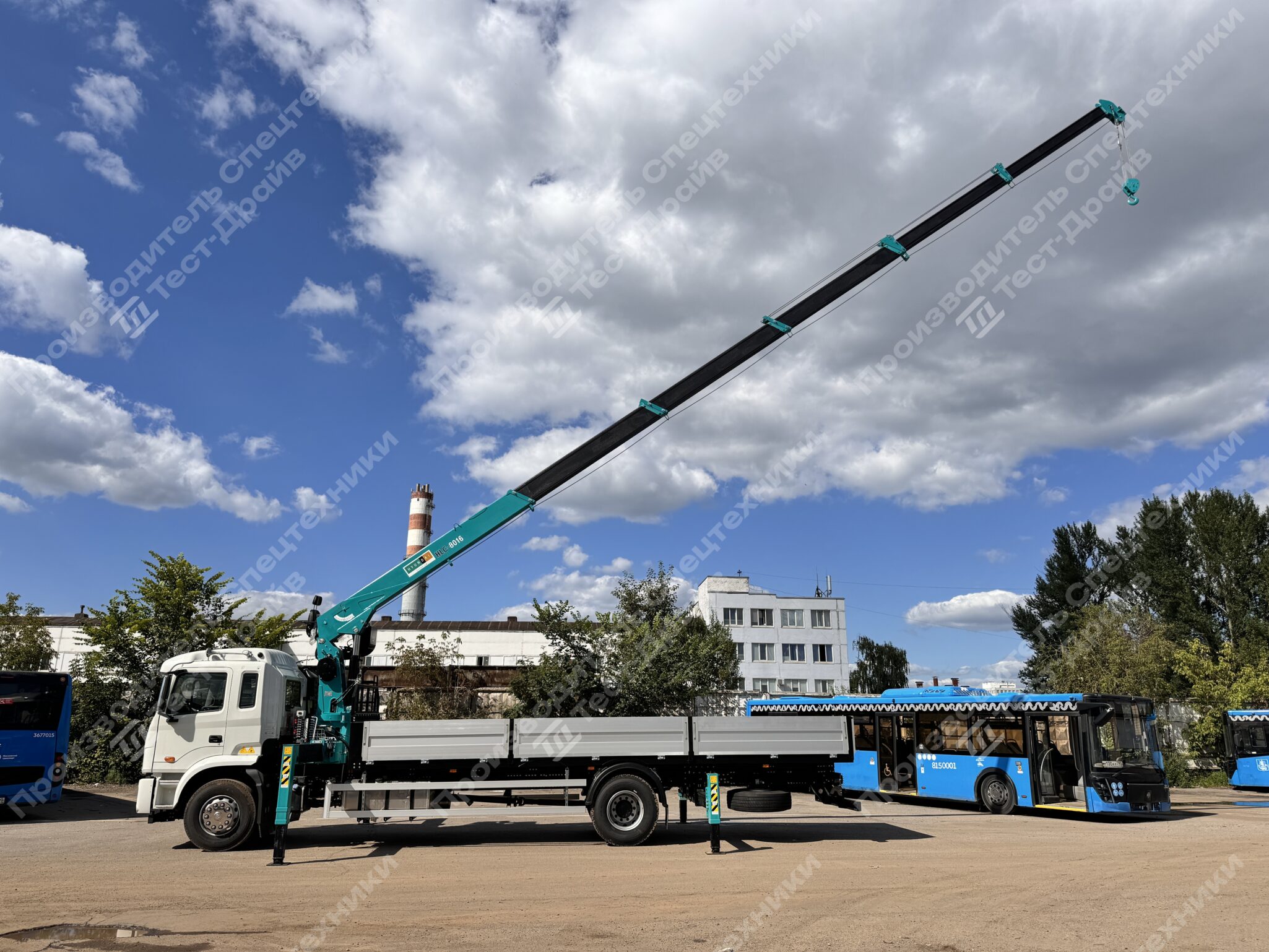 Бортовой с КМУ HKTC HLC 8016 JAC N180S 6x4 Фото №5