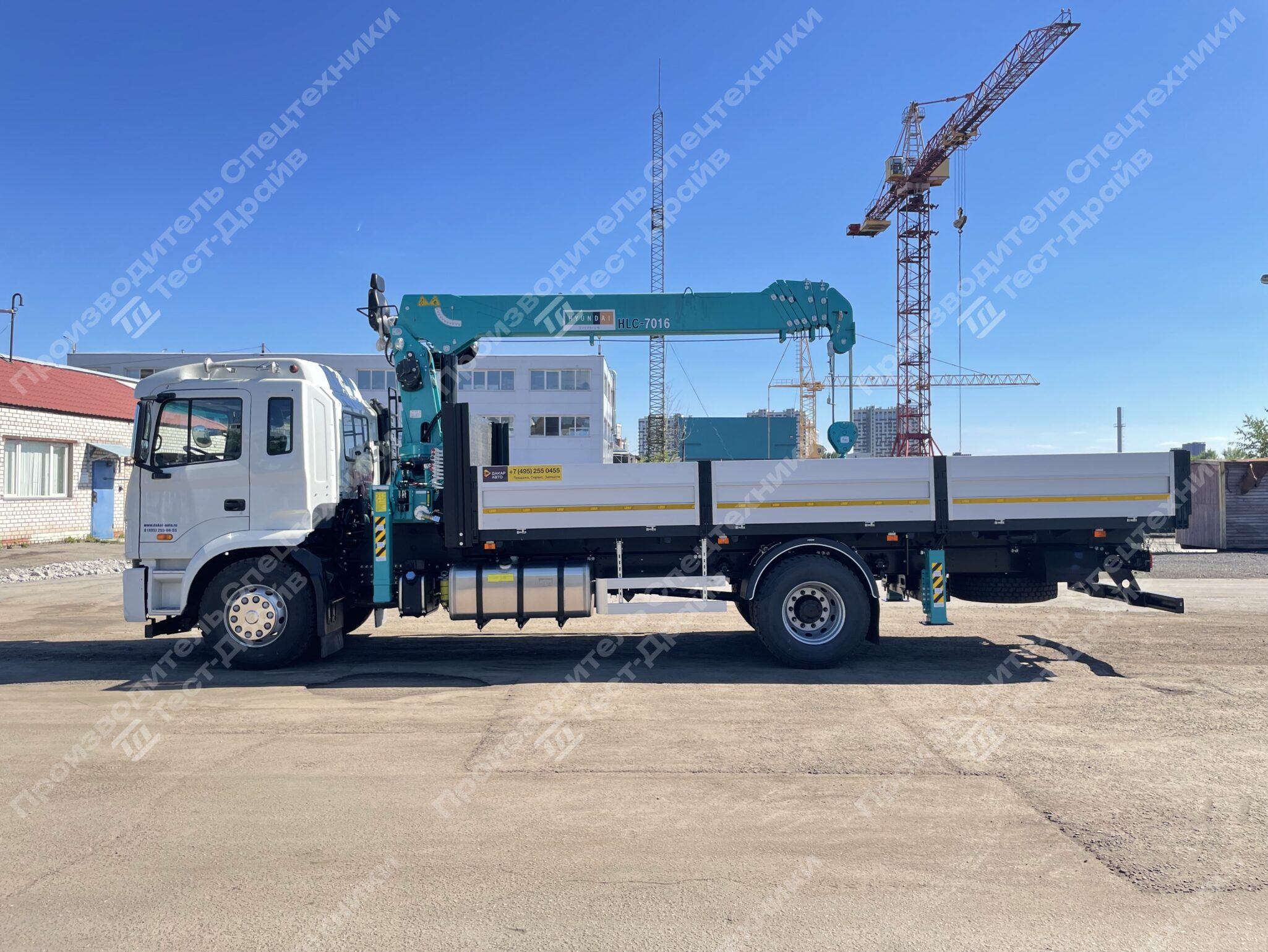 Бортовой JAC N180 6x4 с КМУ HKTC HLC 7016 Фото №6