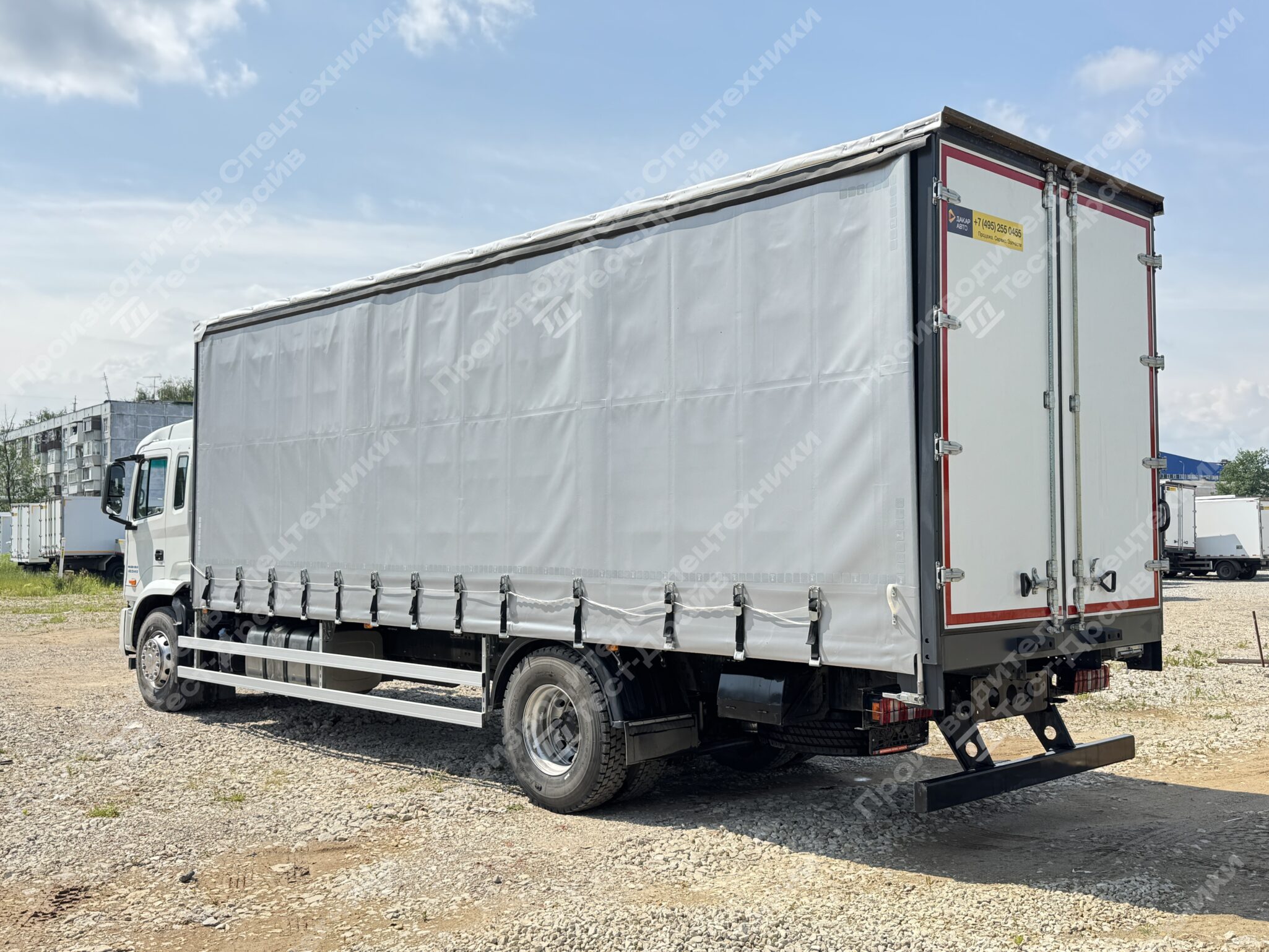 Шторно-бортовой JAC N200 6x2 с платформой Фото №6