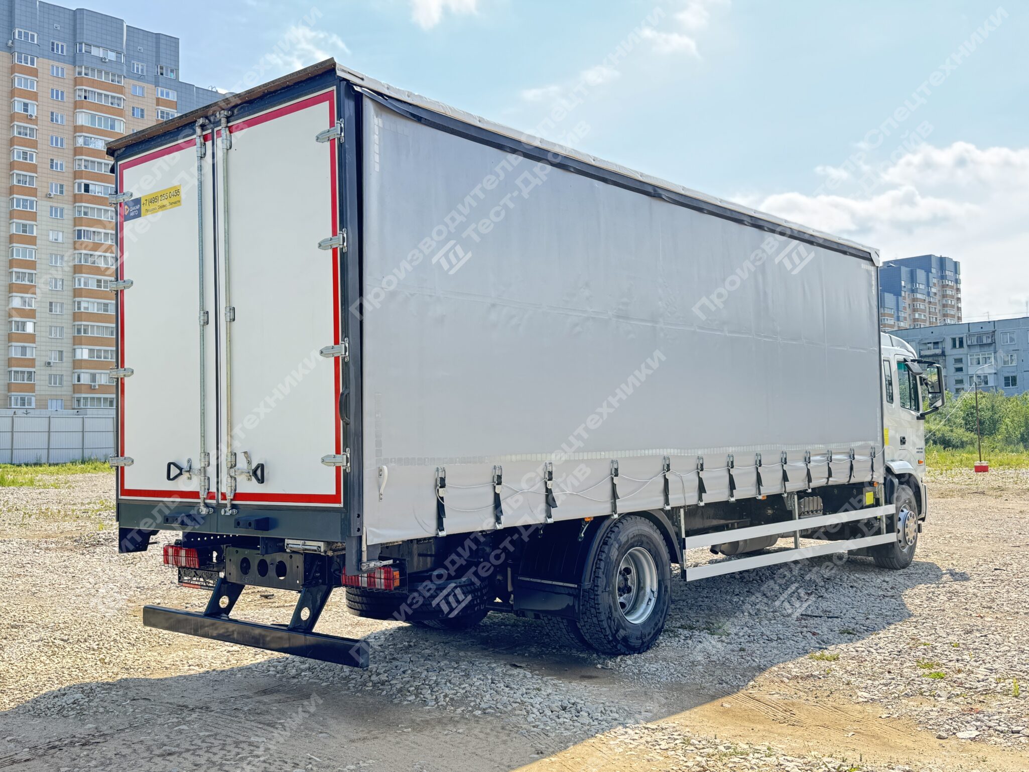 Шторно-бортовой JAC N200 6x2 с платформой Фото №8