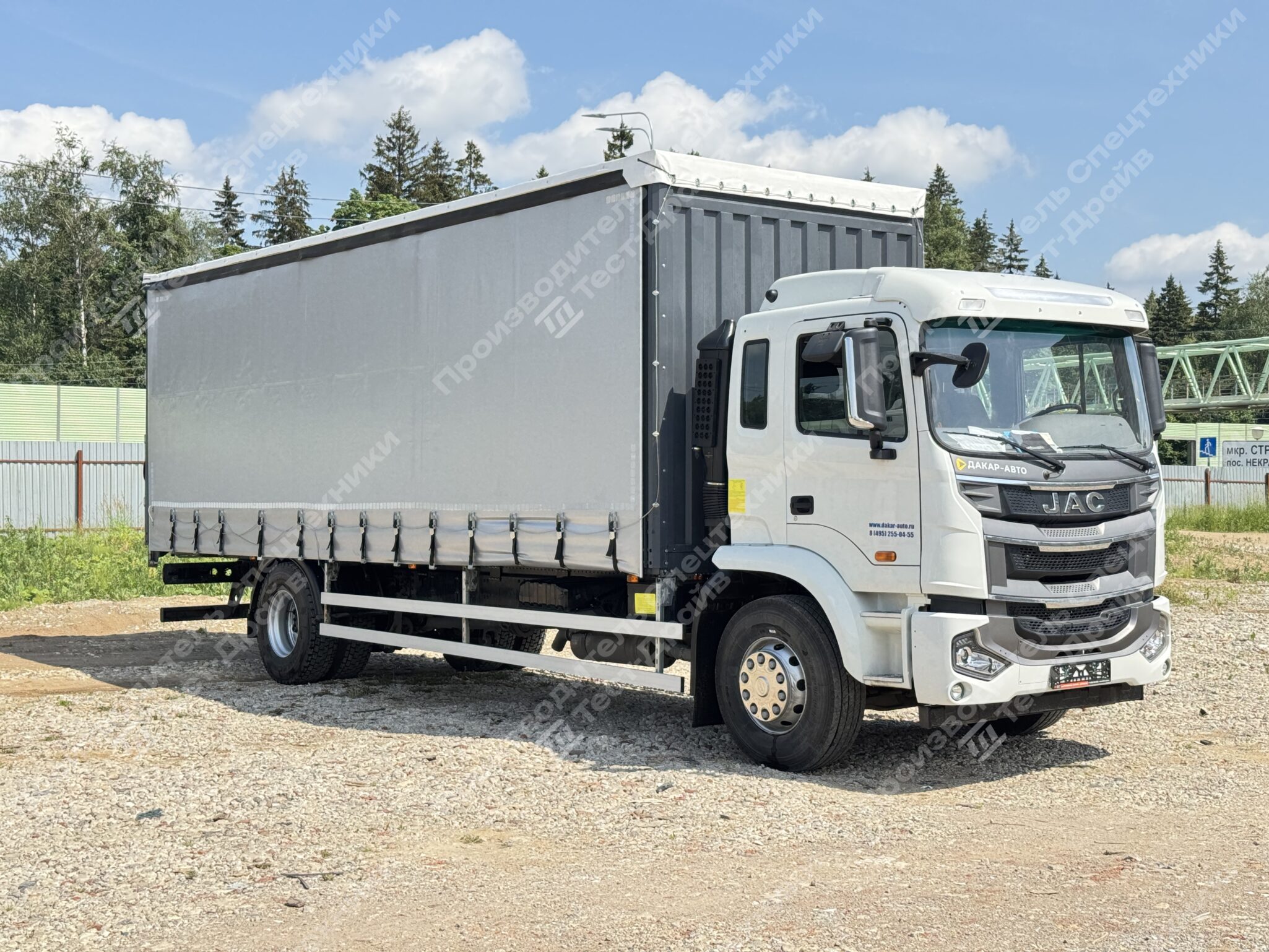 Шторно-бортовой JAC N200 6x2 с платформой Фото №10