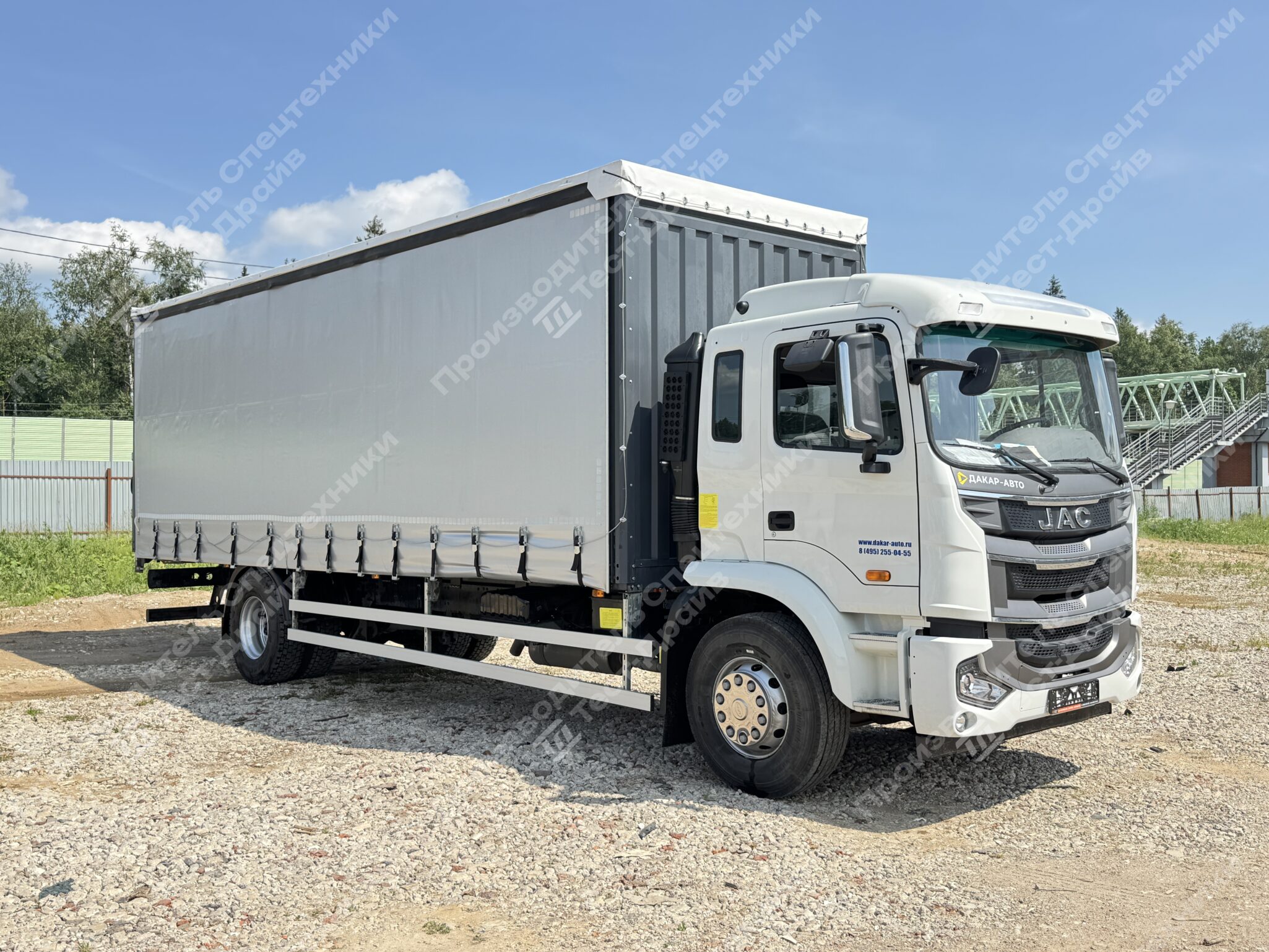 Шторно-бортовой JAC N200 6x2 с платформой Фото №11