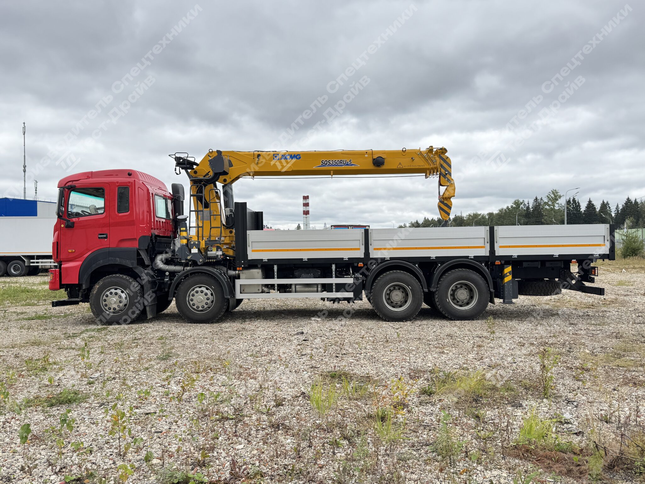 Бортовой с КМУ XCMG SQS 350 JAC N410 8x4 Фото №3