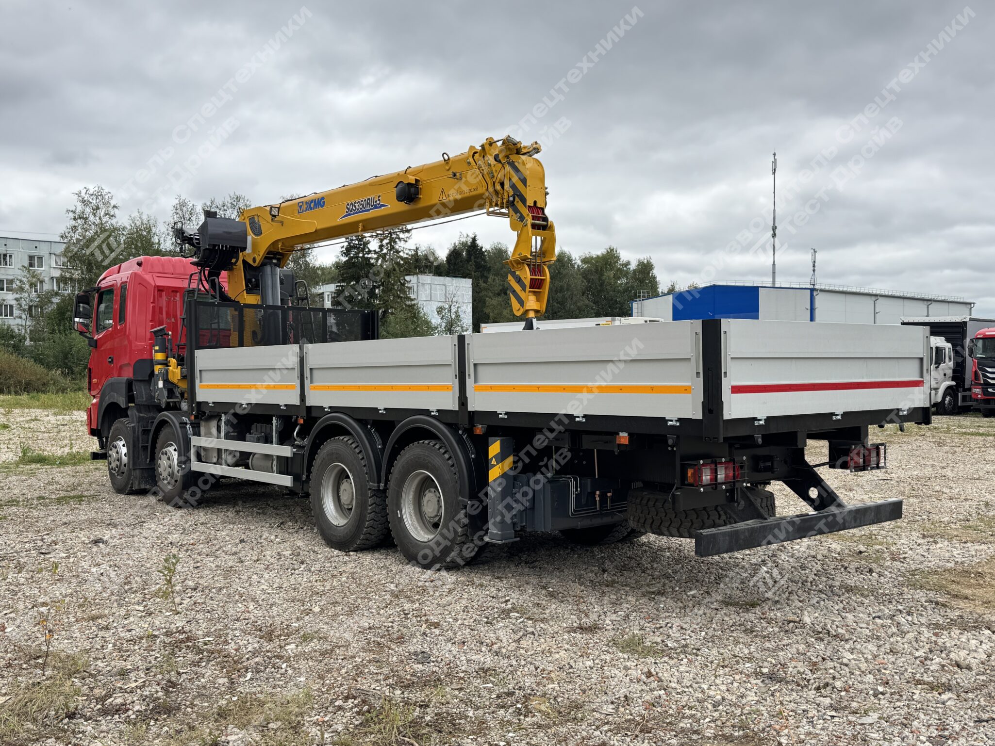 Бортовой с КМУ XCMG SQS 350 JAC N410 8x4 Фото №4