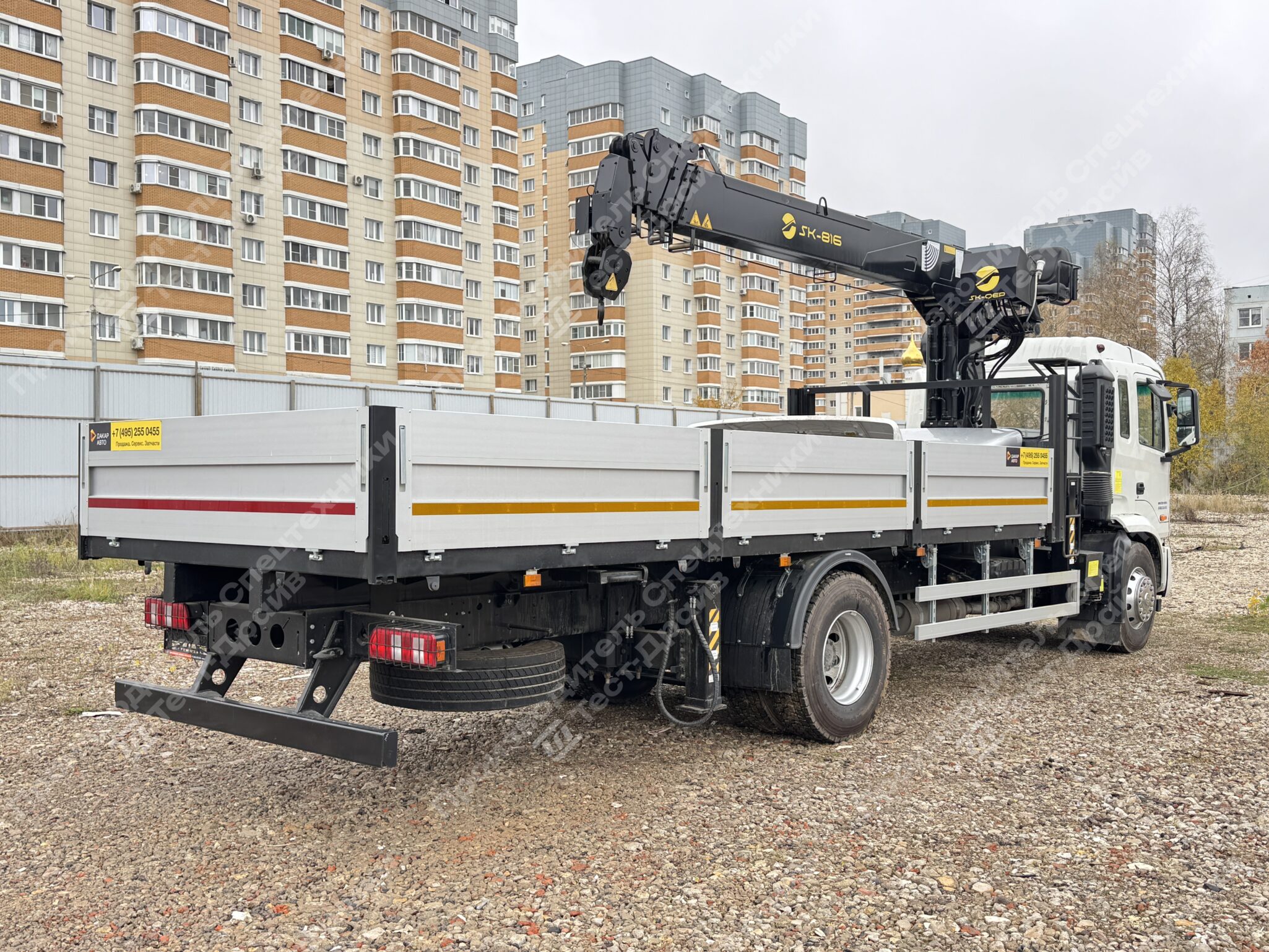 Бортовой с КМУ SK-V816 JAC N200 6x4 Фото №6