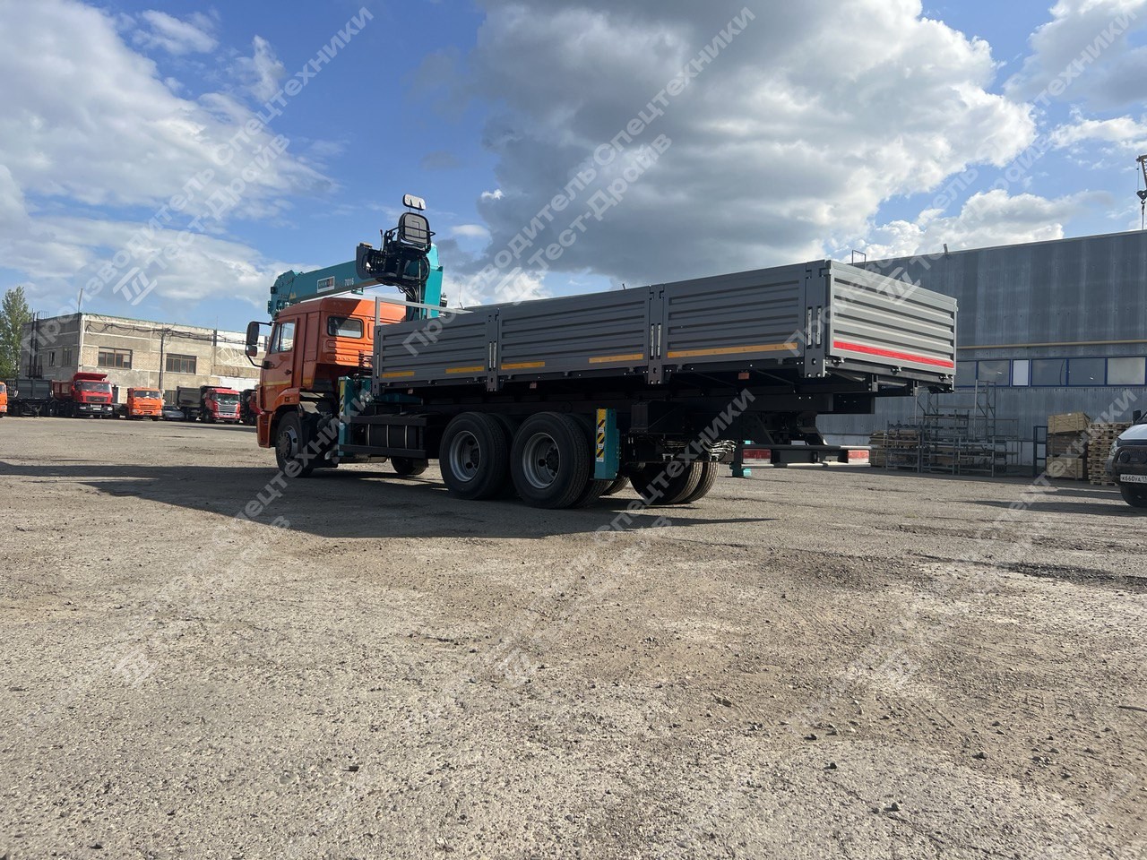Бортовой КамАЗ-65115-48 6x4 с КМУ HKTC HLC 7016 Фото №7