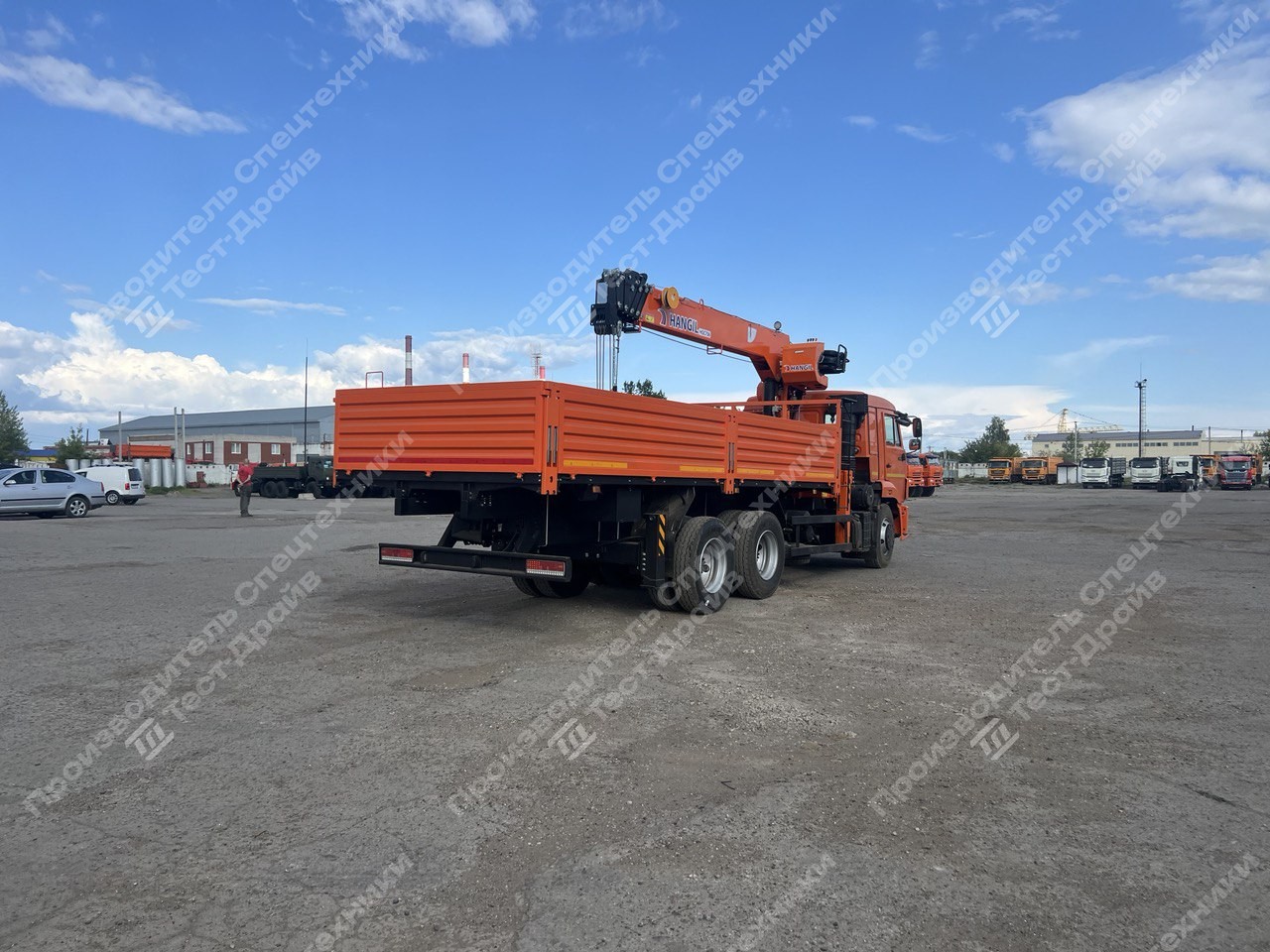 Бортовой КамАЗ 65115-48 6x4 с КМУ Hangil HGC 756 Фото №2