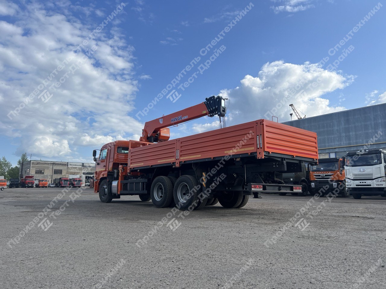 Бортовой КамАЗ 65115-48 6x4 с КМУ Hangil HGC 756 Фото №3