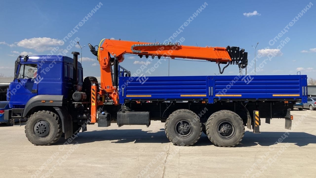 Бортовой Урал 4320-4972-80E5 6x6 с КМУ Hangil HGC 976 и буровым оборудованием Фото №5
