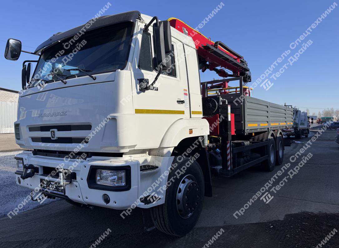Бортовой КамАЗ 65117 6x4 с КМУ Horyong HRS 216 Фото №2