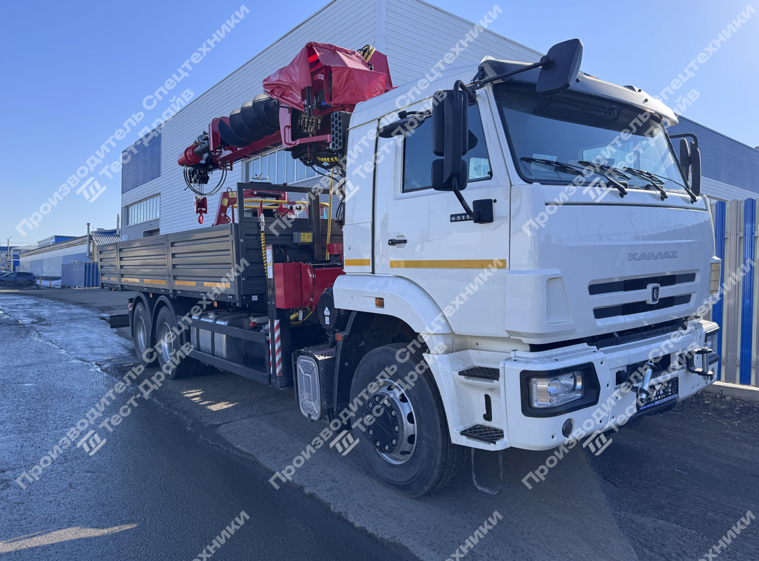 Бортовой КамАЗ 65117 6x4 с КМУ Horyong HRS 216 Фото №1